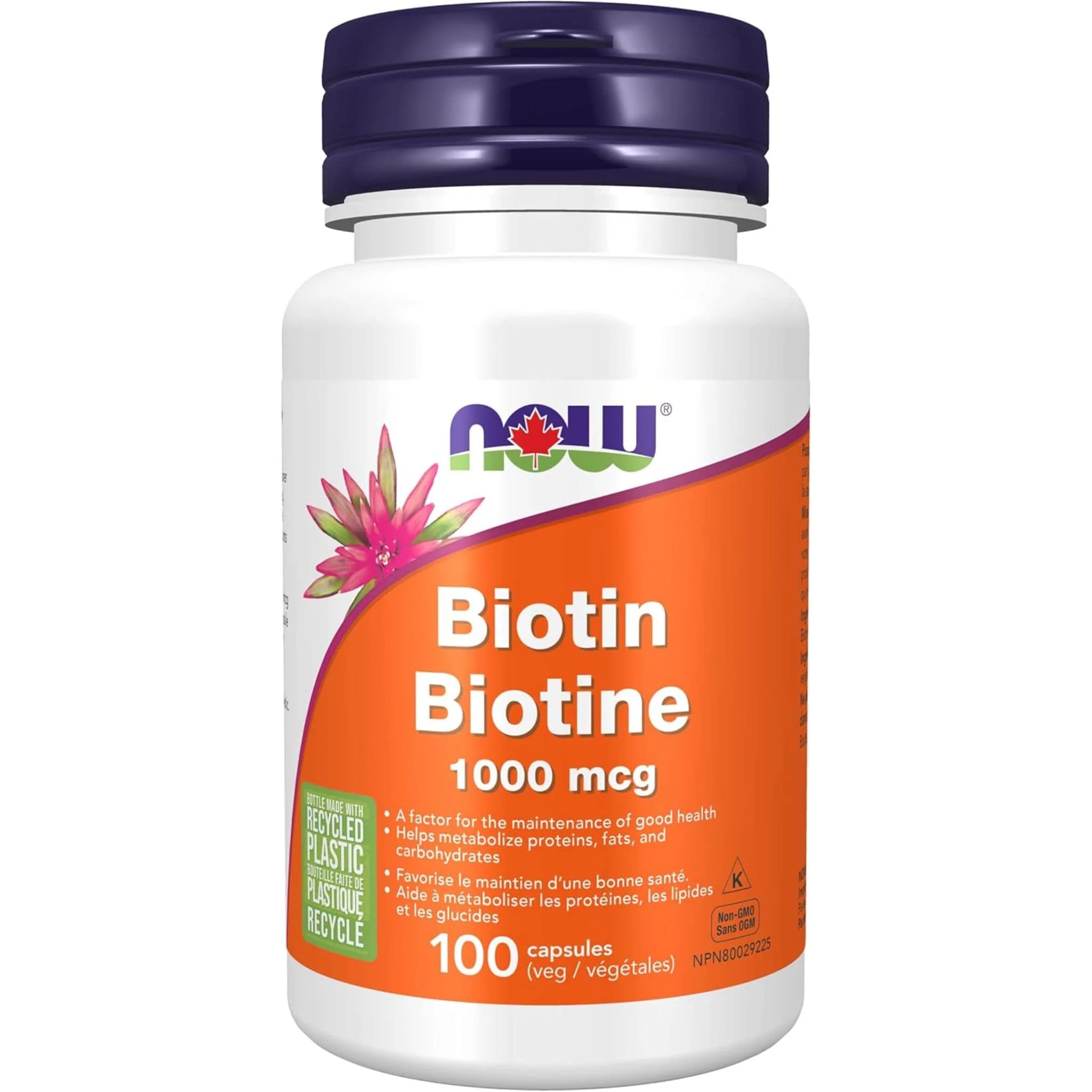 NOW Biotin, 1000mcg, 100 Capsules - Image 2