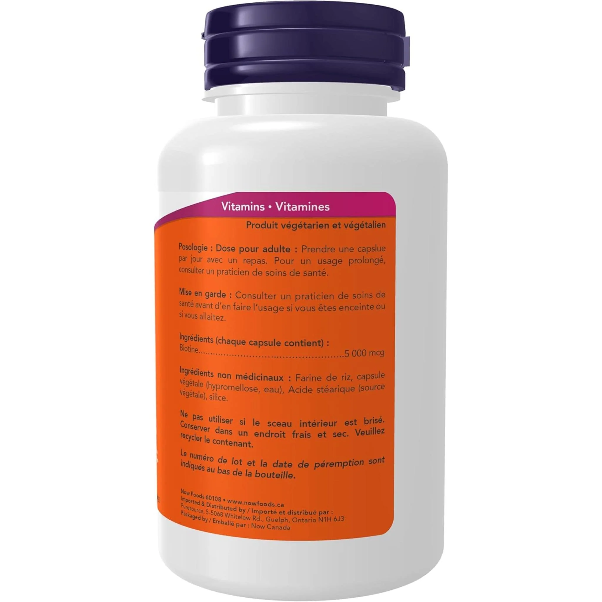 NOW Biotin 5000mcg, 60 V-Caps - Image 8