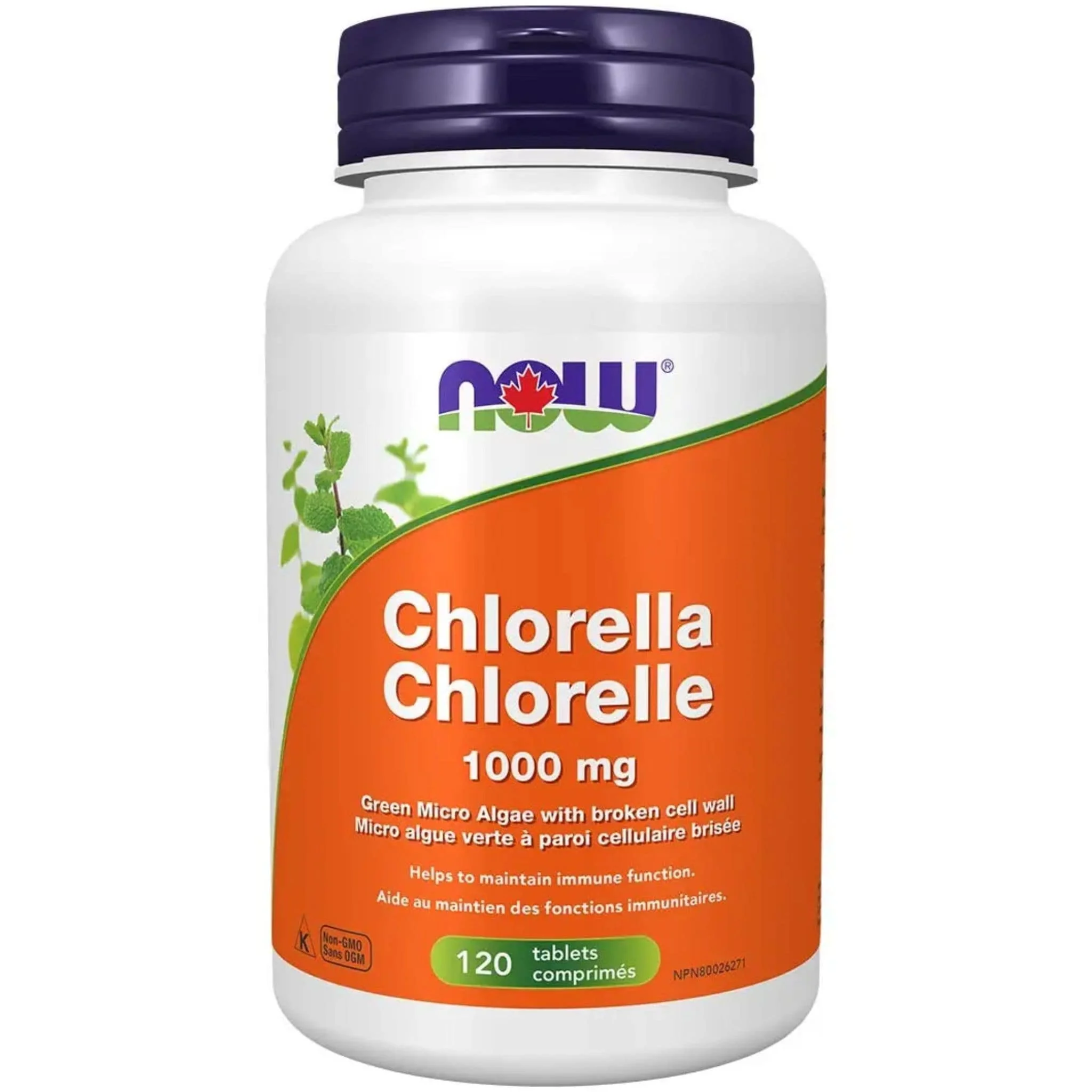 NOW Chlorella 1000mg (Green Micro Algae with Broken Cell Wall) - Image 2