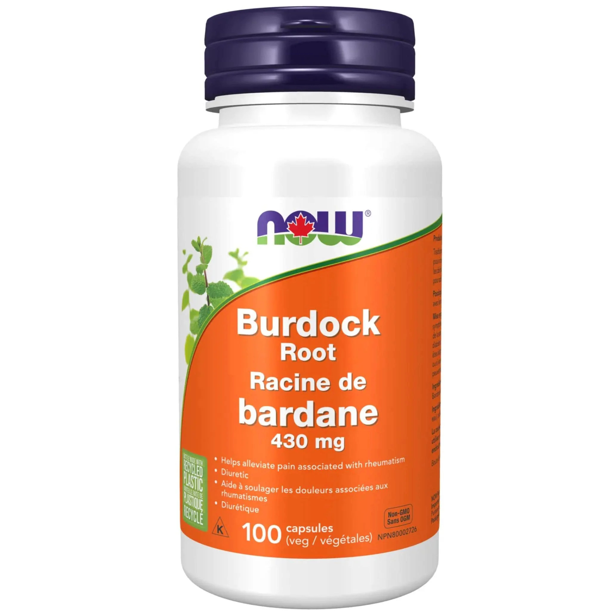 NOW Burdock Root, 430mg, 100 Capsules