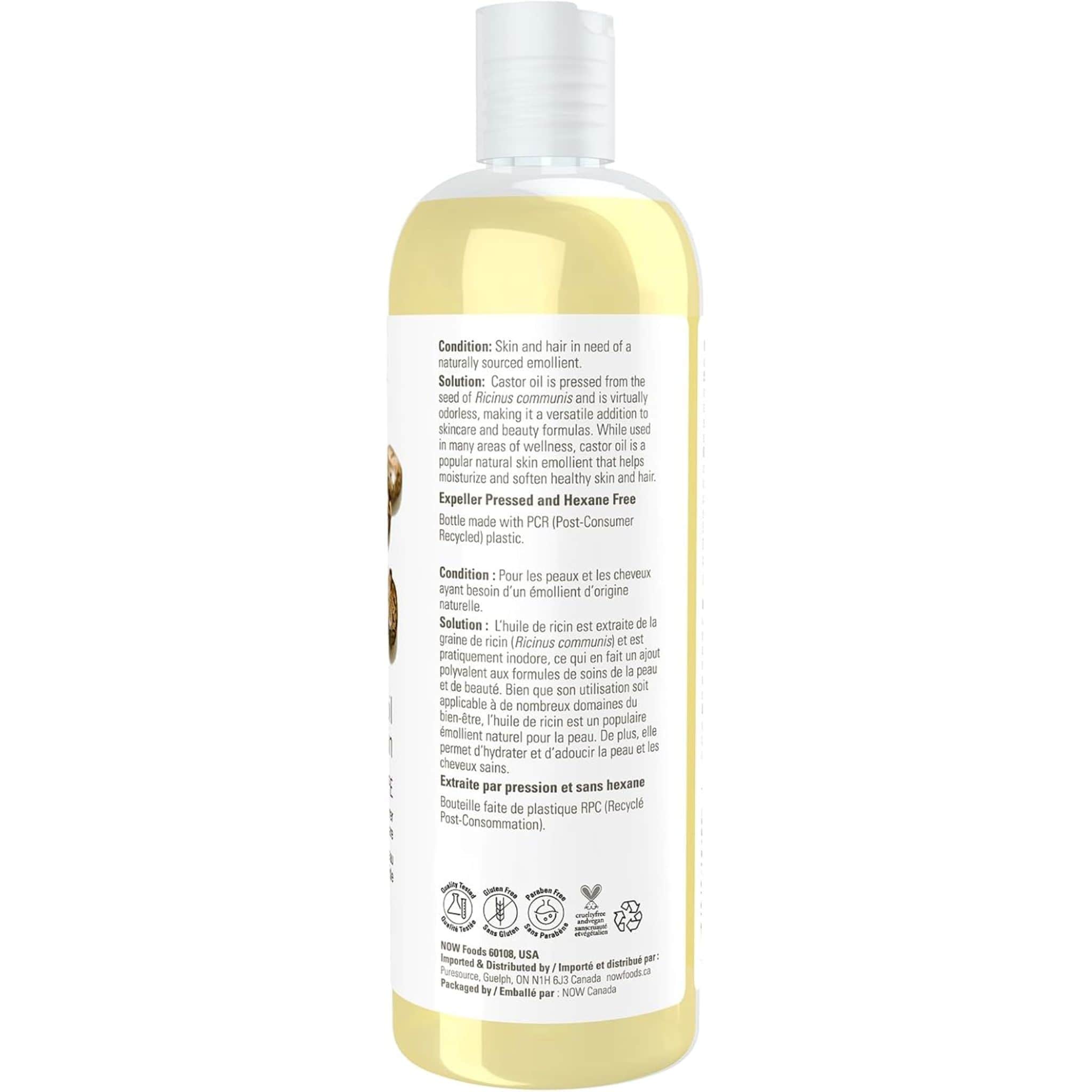 NOW Castor Oil, Expeller Pressed, 473ml - Image 3