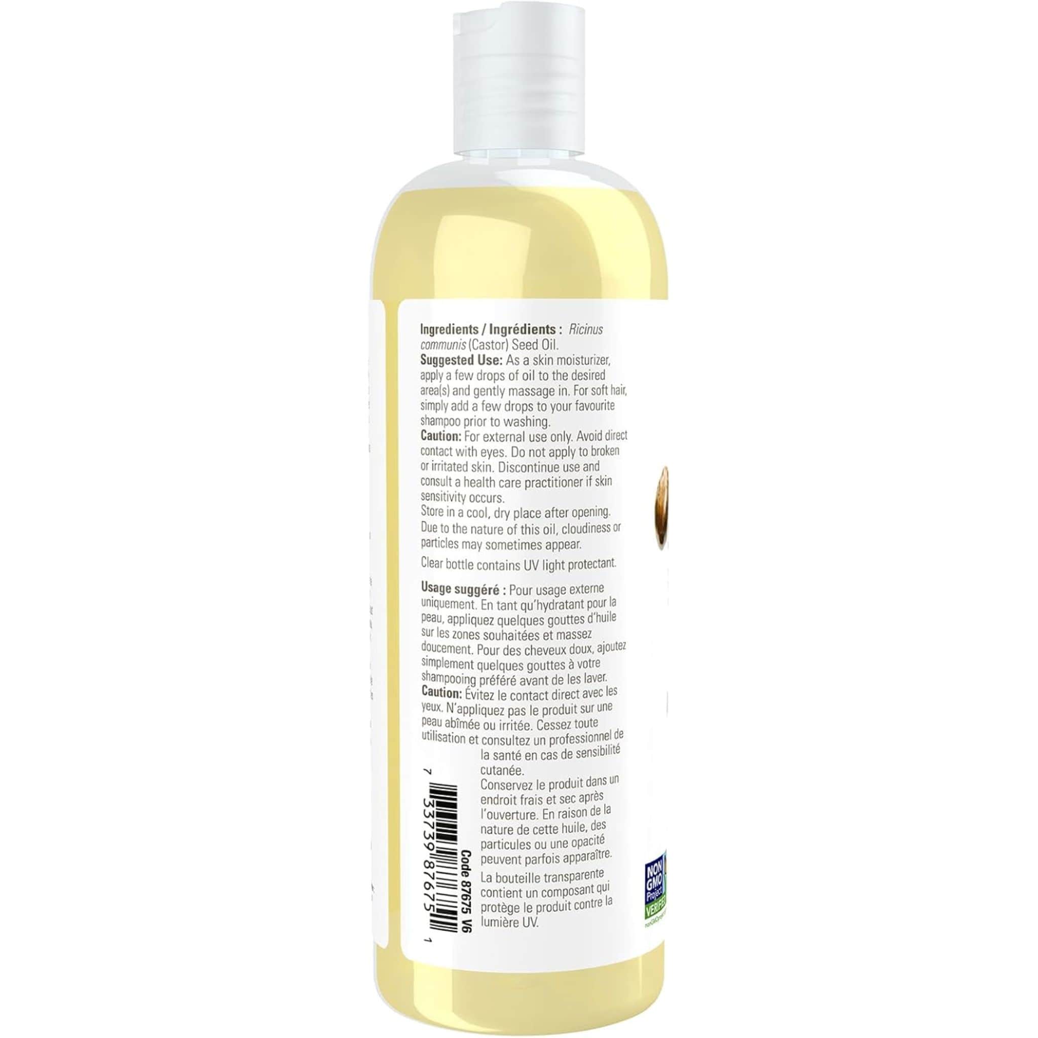 NOW Castor Oil, Expeller Pressed, 473ml - Image 4
