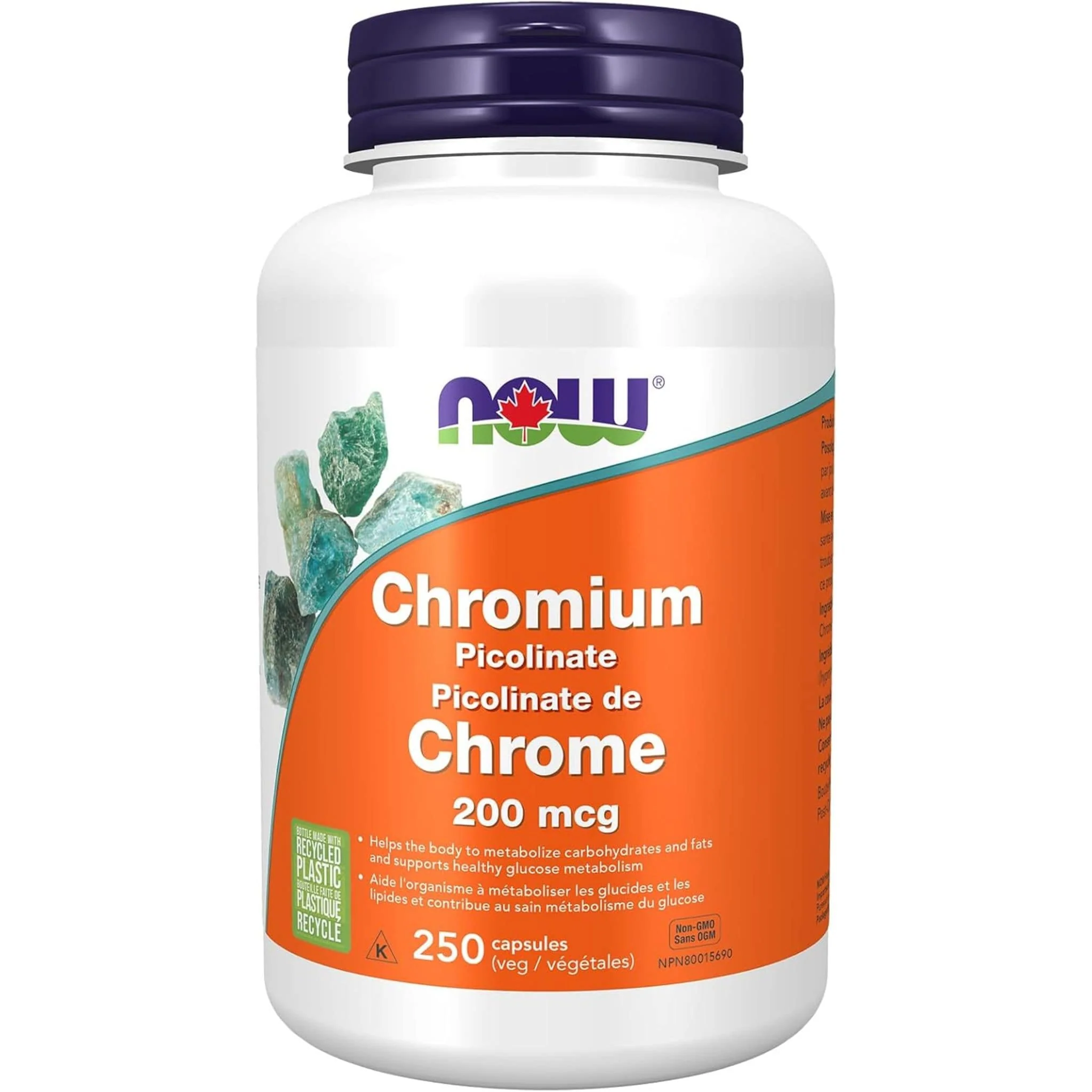 NOW Chromium Picolinate 200mcg Capsules - Image 5