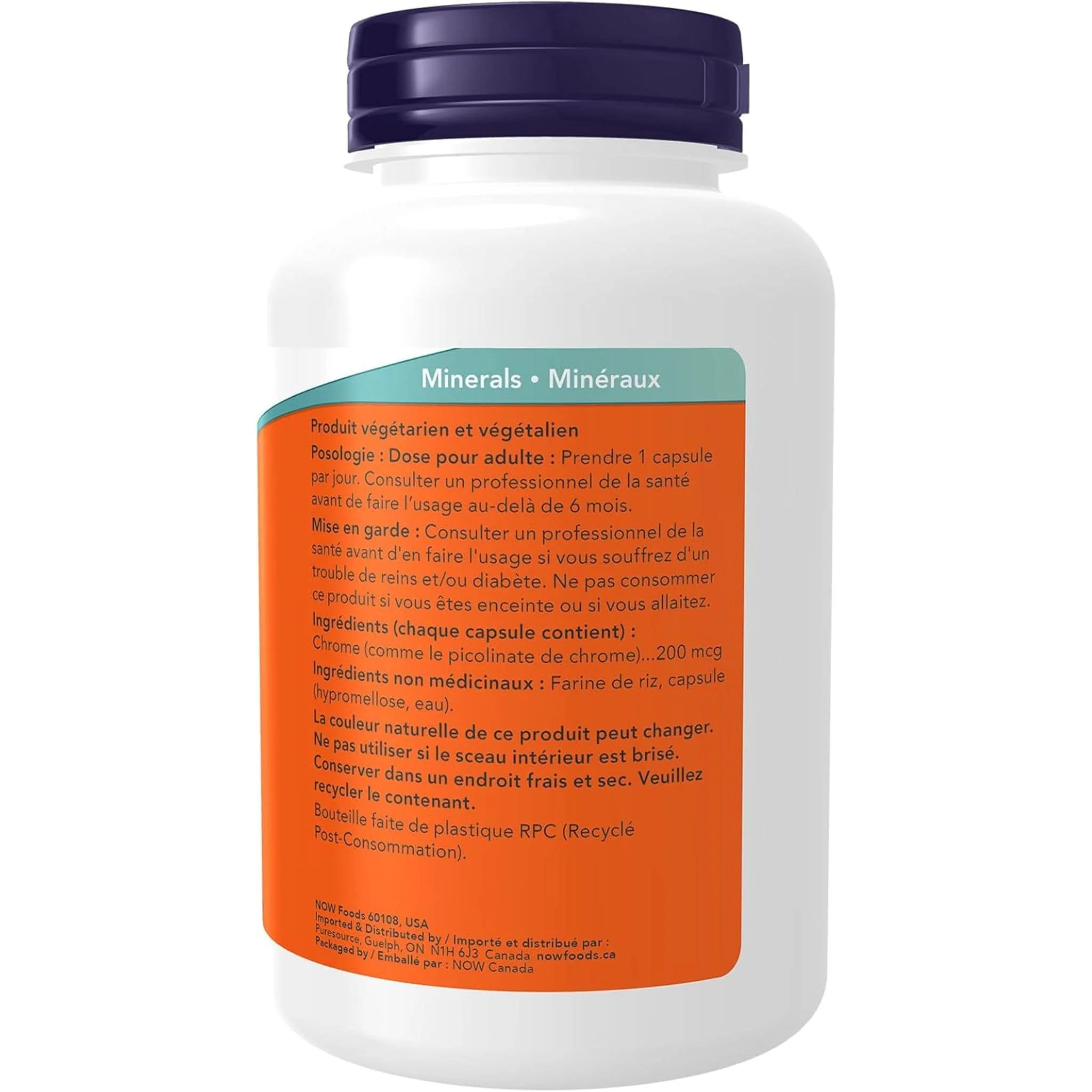 NOW Chromium Picolinate 200mcg Capsules - Image 7