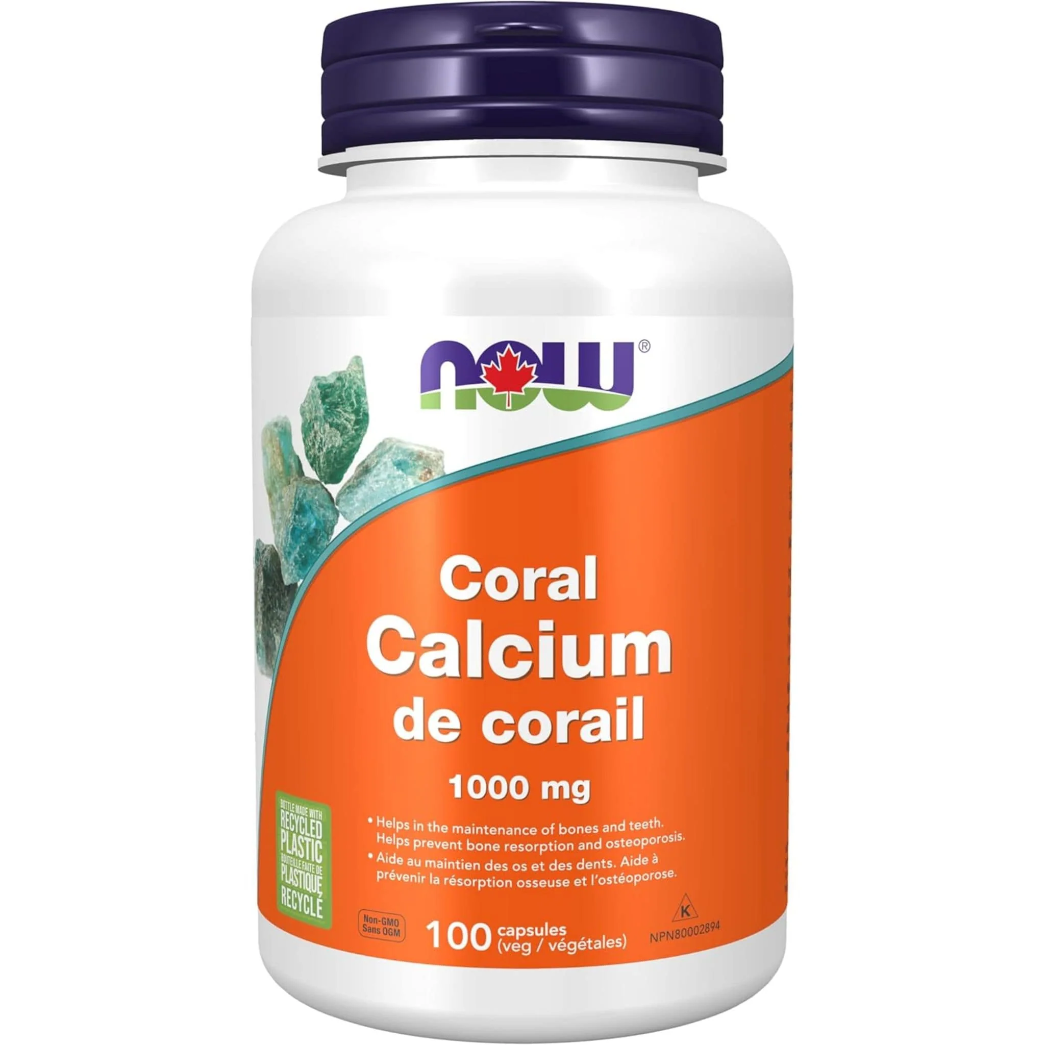 NOW Coral Calcium 1000mg, 100 VCaps