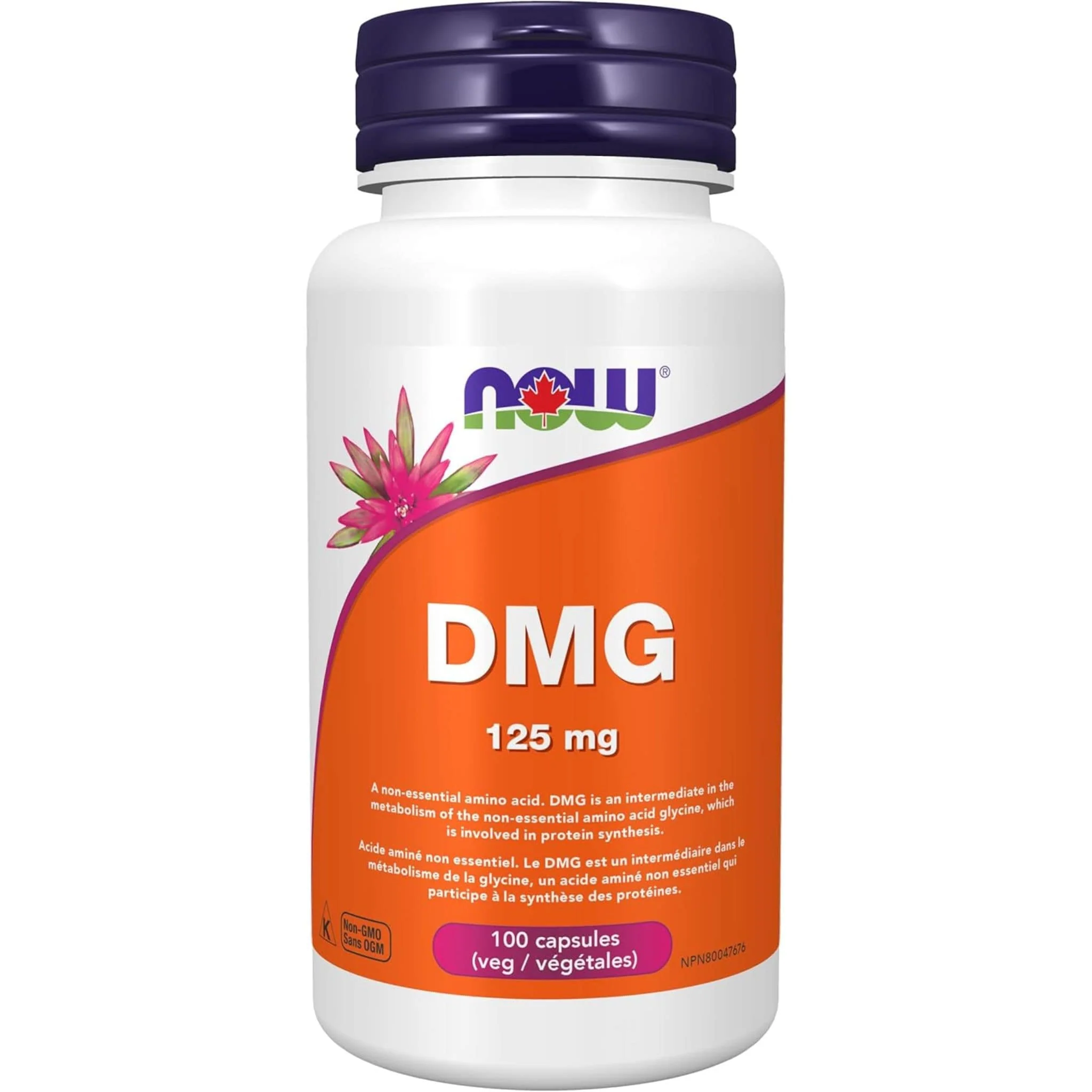 NOW DMG (Dimethylglycine), 125mg, 100 Capsules