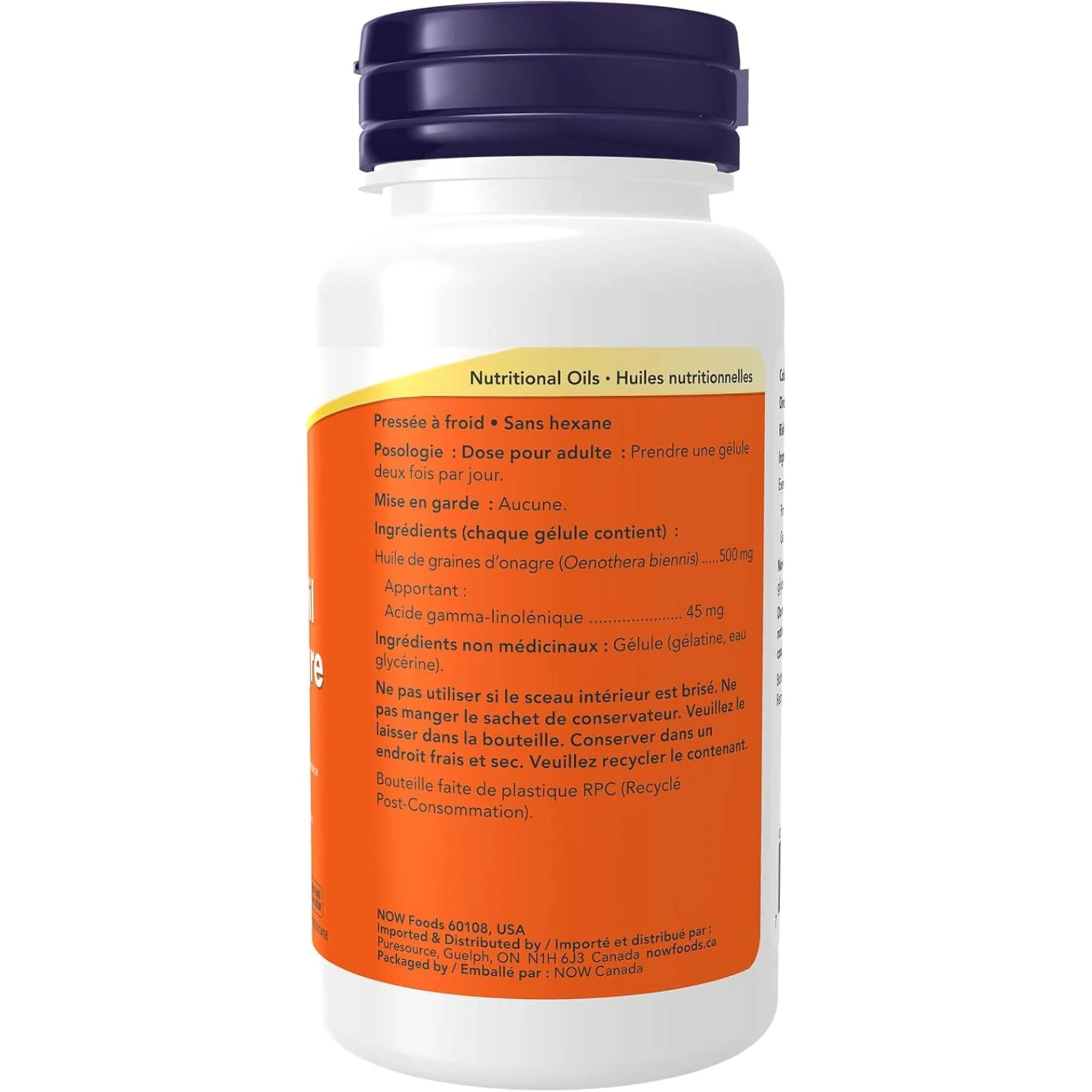 NOW Evening Primrose Oil, 500mg, 100 Softgels - Image 4