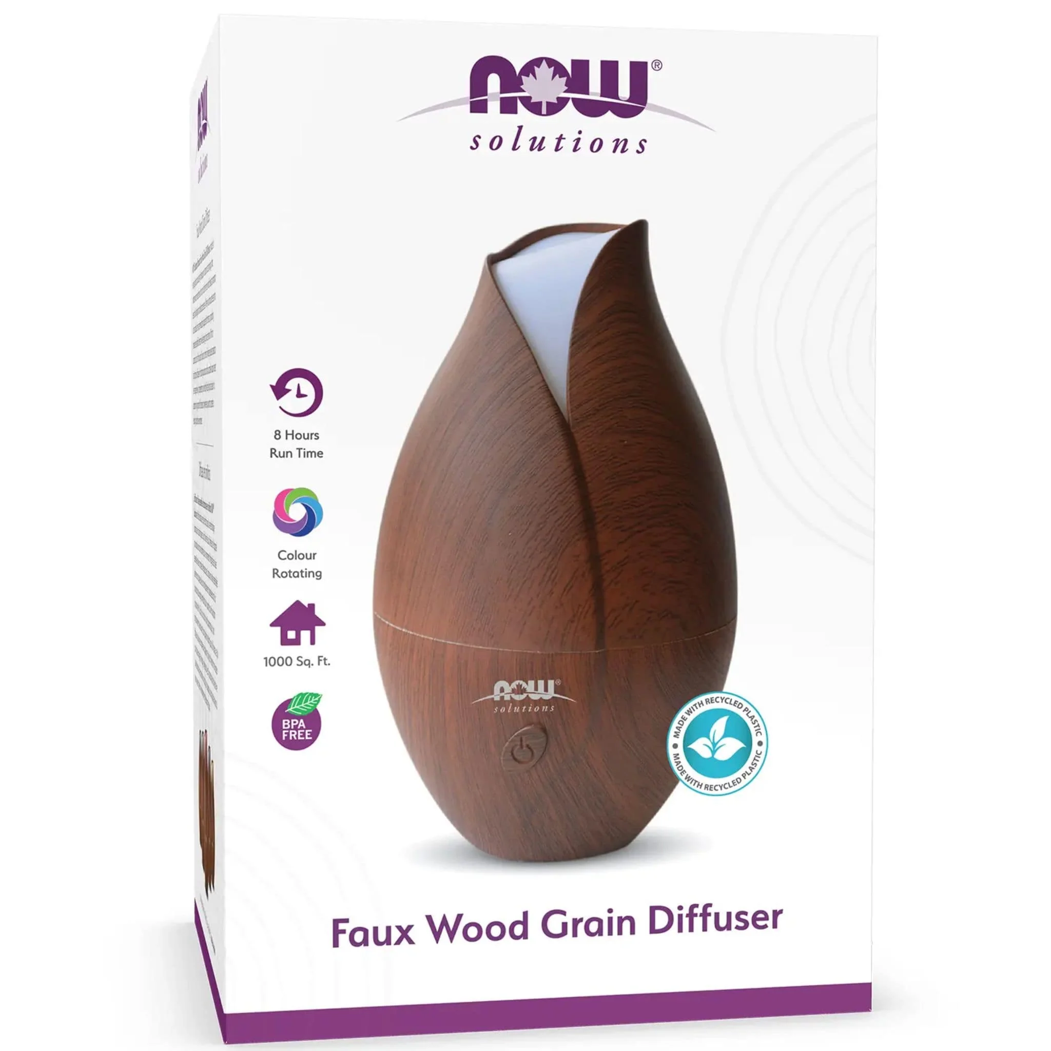 NOW Faux Wood Ultrasonic Essential Oil Diffuser & Humidifier, 2 in 1 Mini Humidifier CLEARANCE 50% Off Final Sale