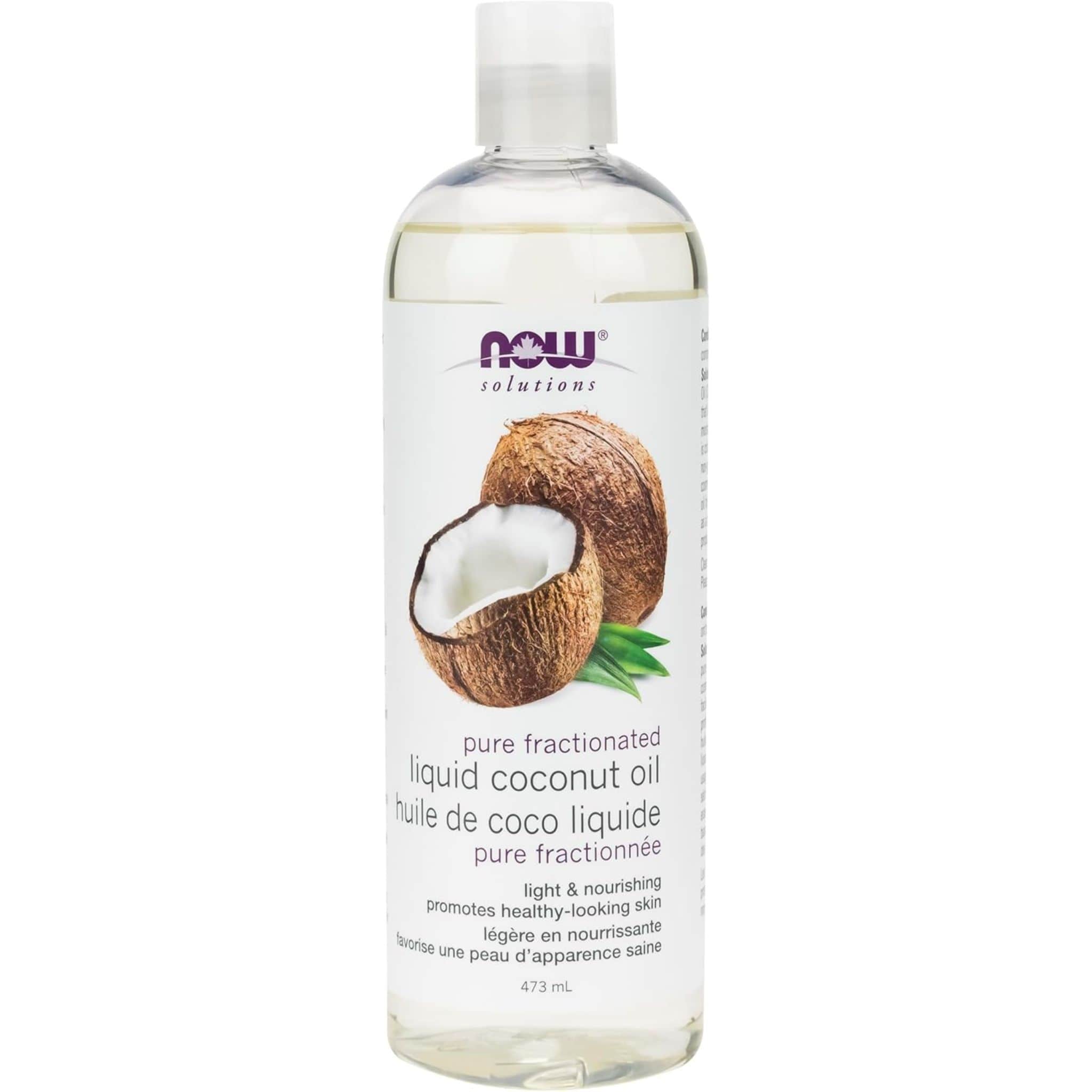 NOW Fractionated Liquid Coconut Oil, 473ml - Image 2