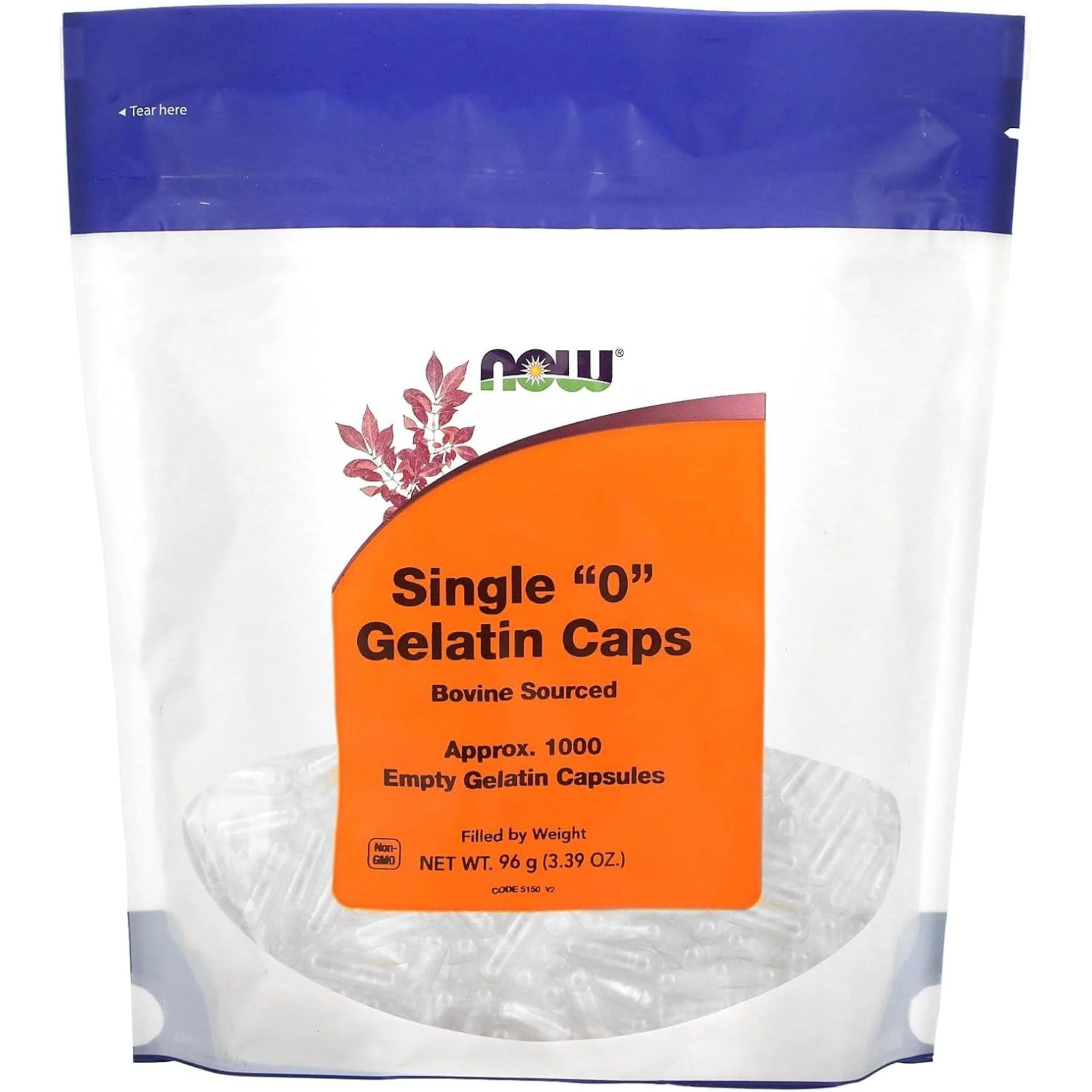 NOW Empty Gelatin Capsules "0" - Image 3