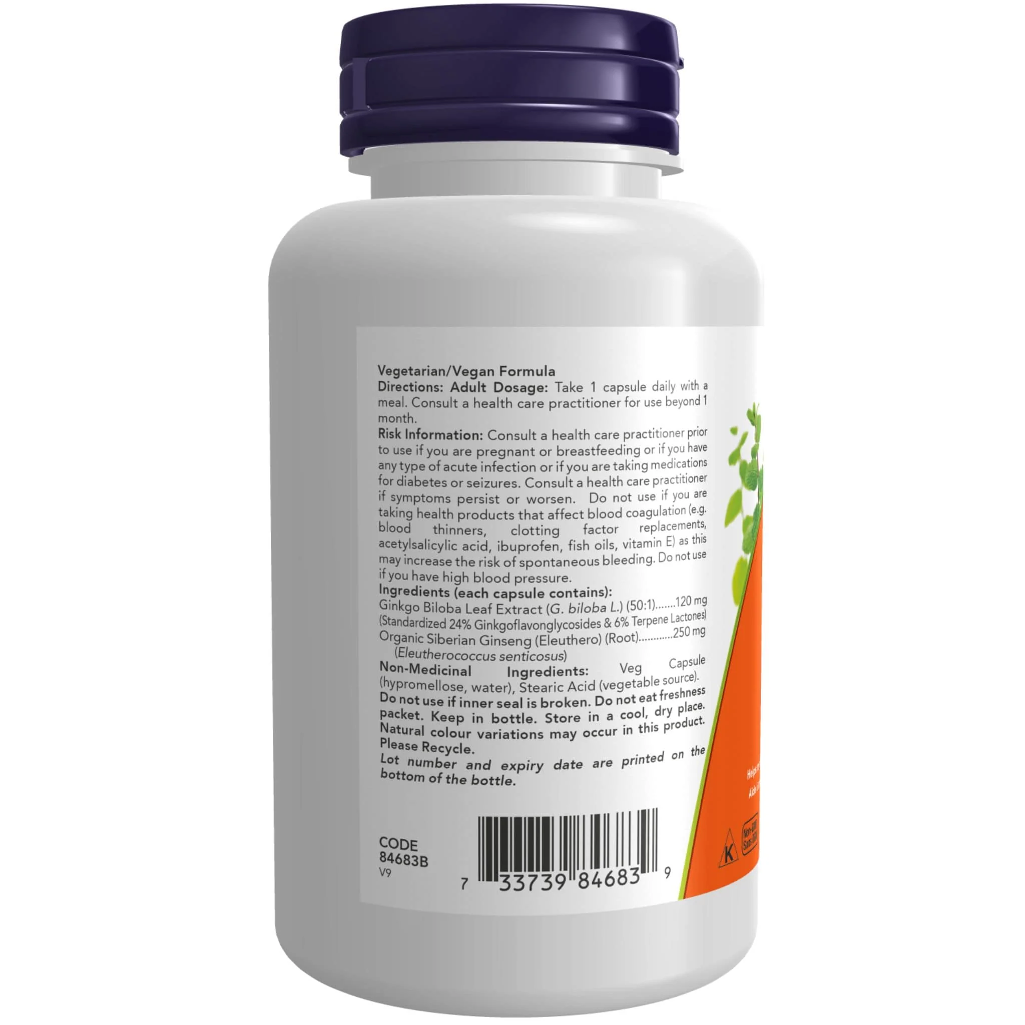 NOW Ginkgo Biloba, 120mg - Image 3