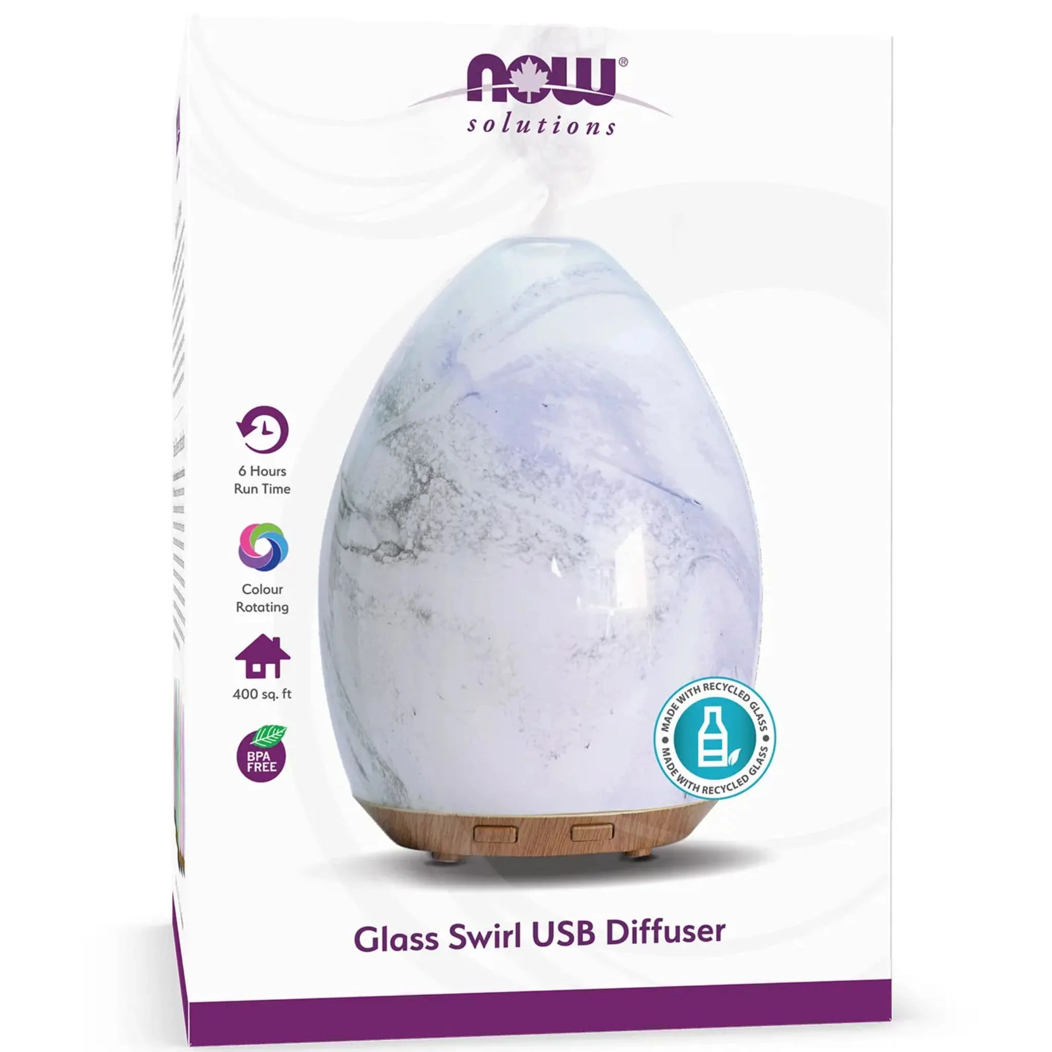 NOW Glass Swirl USB Diffuser CLEARANCE 50% Off Final Sale