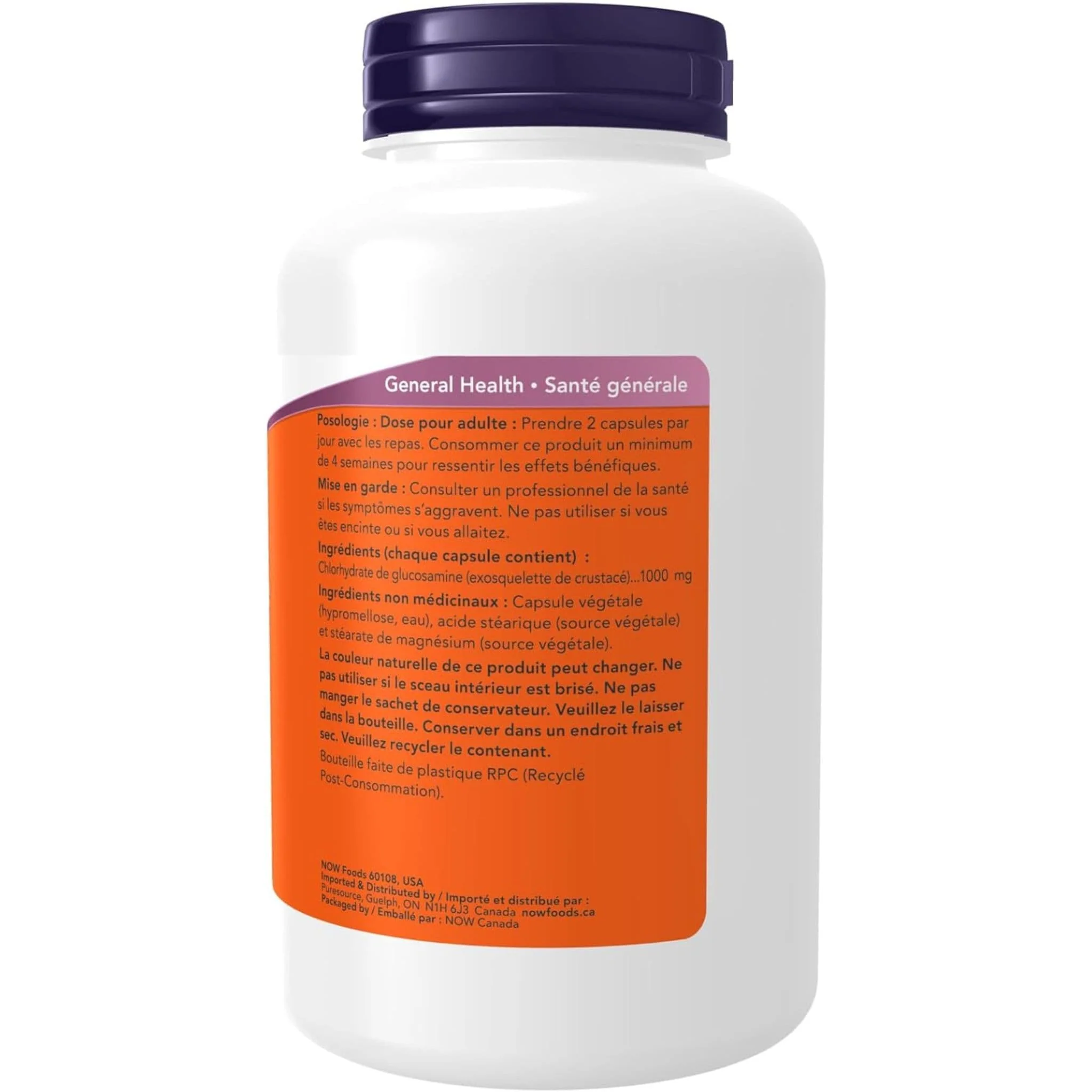 NOW Glucosamine HCL 1000mg Capsules - Image 4