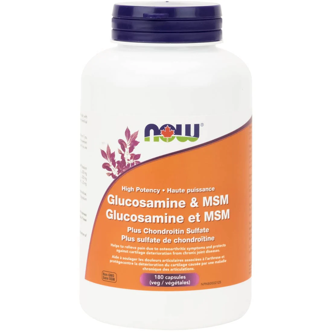 NOW Glucosamine Sulfate & MSM plus Chondroitin Sulfate, (550/250) - Image 3