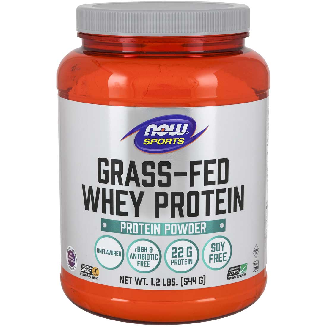 NOW Grass-Fed Whey Protein (Hormone and Antibiotic Free), 544g / 1.2lb - Image 2