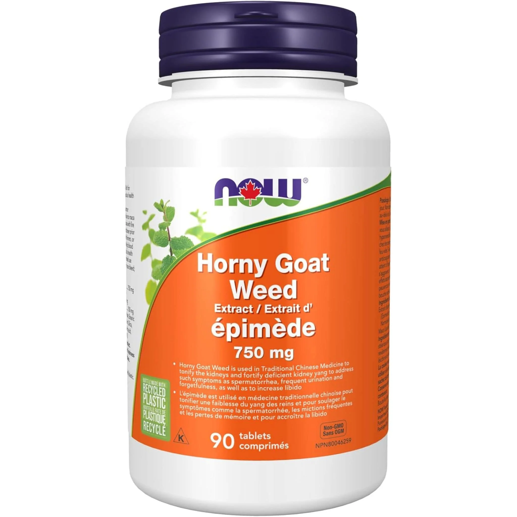 NOW Horny Goat Weed, 750mg, 90 Tablets