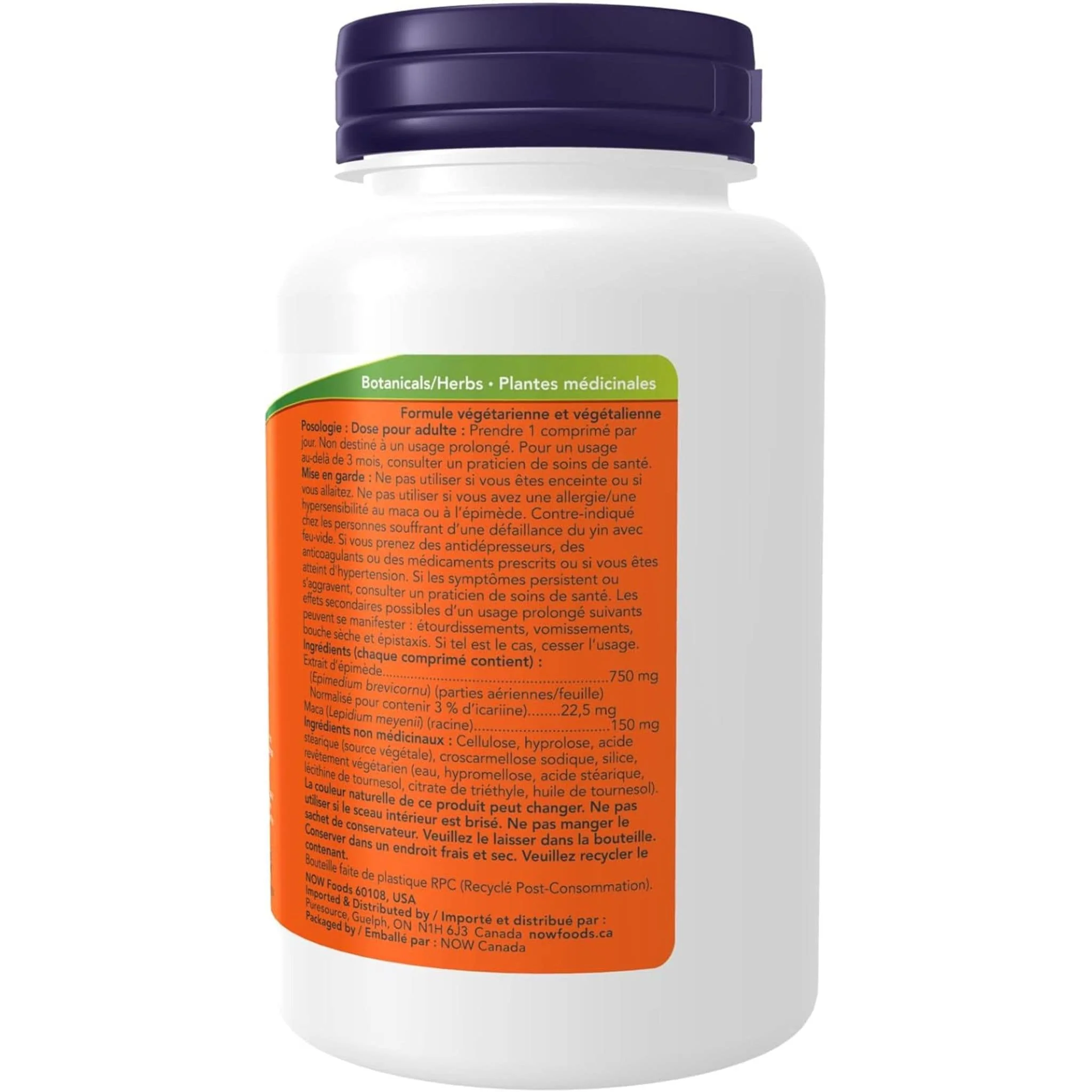 NOW Horny Goat Weed, 750mg, 90 Tablets - Image 2