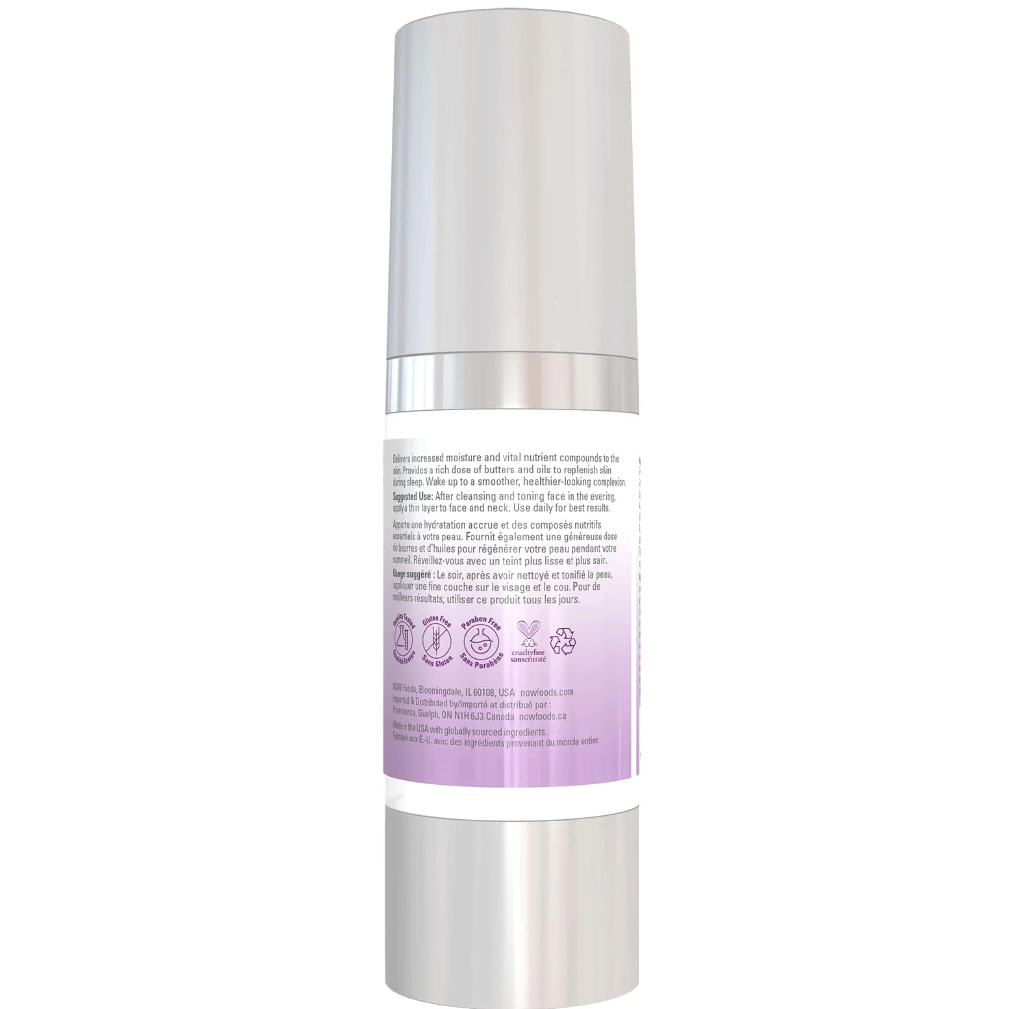NOW Hyaluronic Acid Cream, PM Moisture Renewal Formula, Paraben Free, 59ml - Image 4