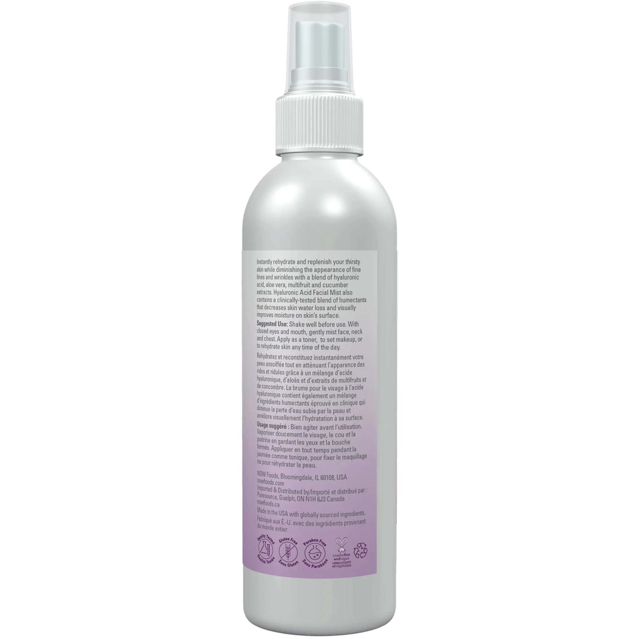 NOW Hyaluronic Acid Hydration Facial Mist 118 ml - Image 4