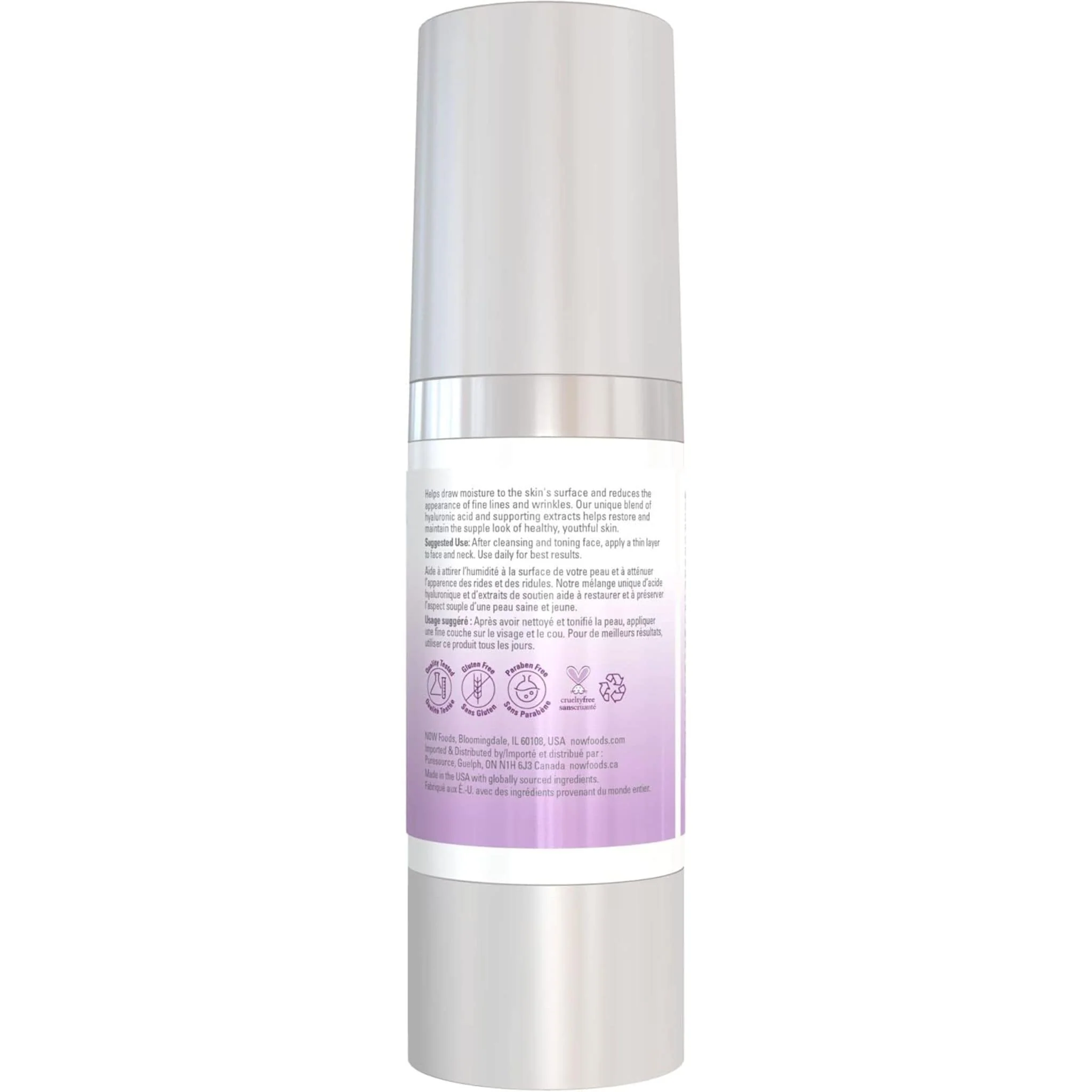 NOW Hyaluronic Acid Moisturizer, AM Fine Line Smoothing & Repair, 59ml - Image 4