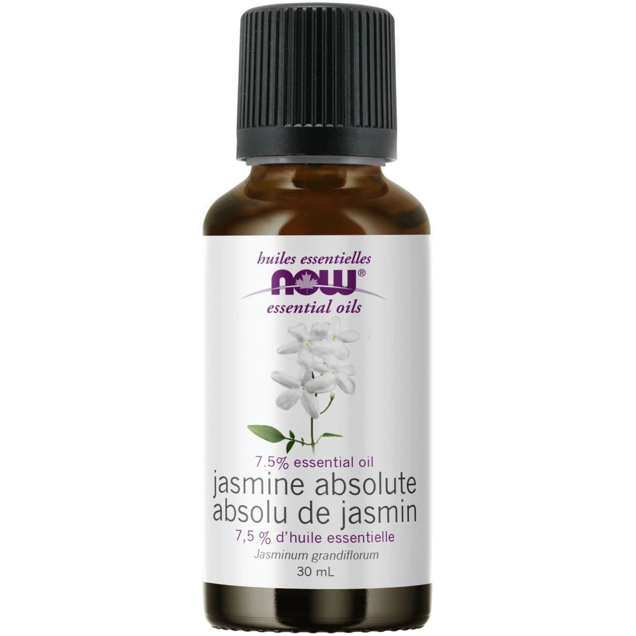 NOW Jasmine Absolute, 7.5% Oil Blend, 100% Pure & Natural (Aromatherapy), 30ml