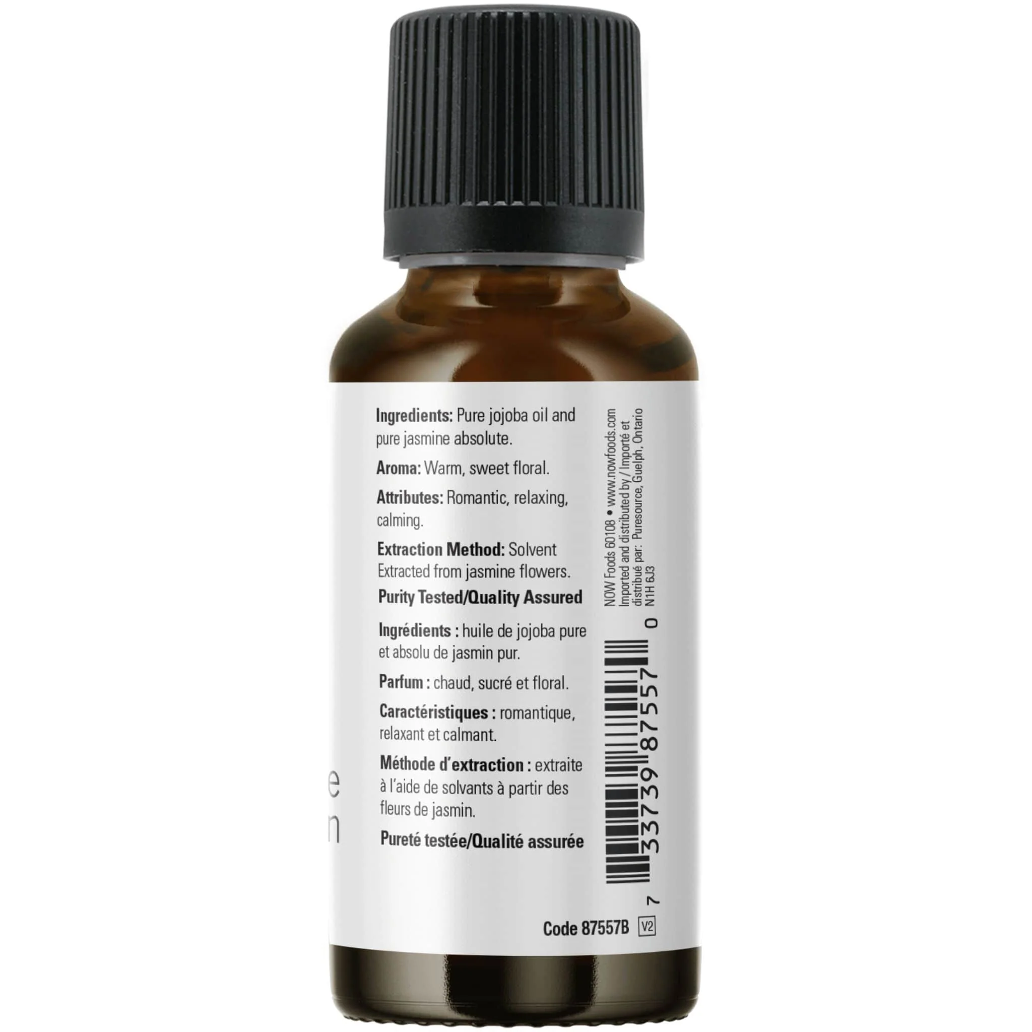 NOW Jasmine Absolute, 7.5% Oil Blend, 100% Pure & Natural (Aromatherapy), 30ml - Image 2