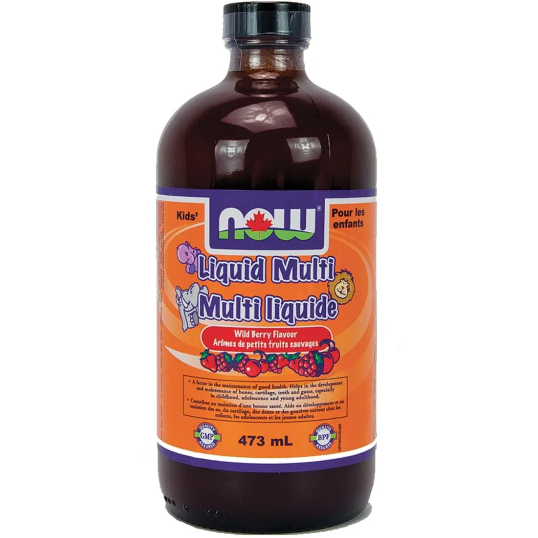 NOW Kids Liquid Multi, Iron Free, 473ml - Image 2