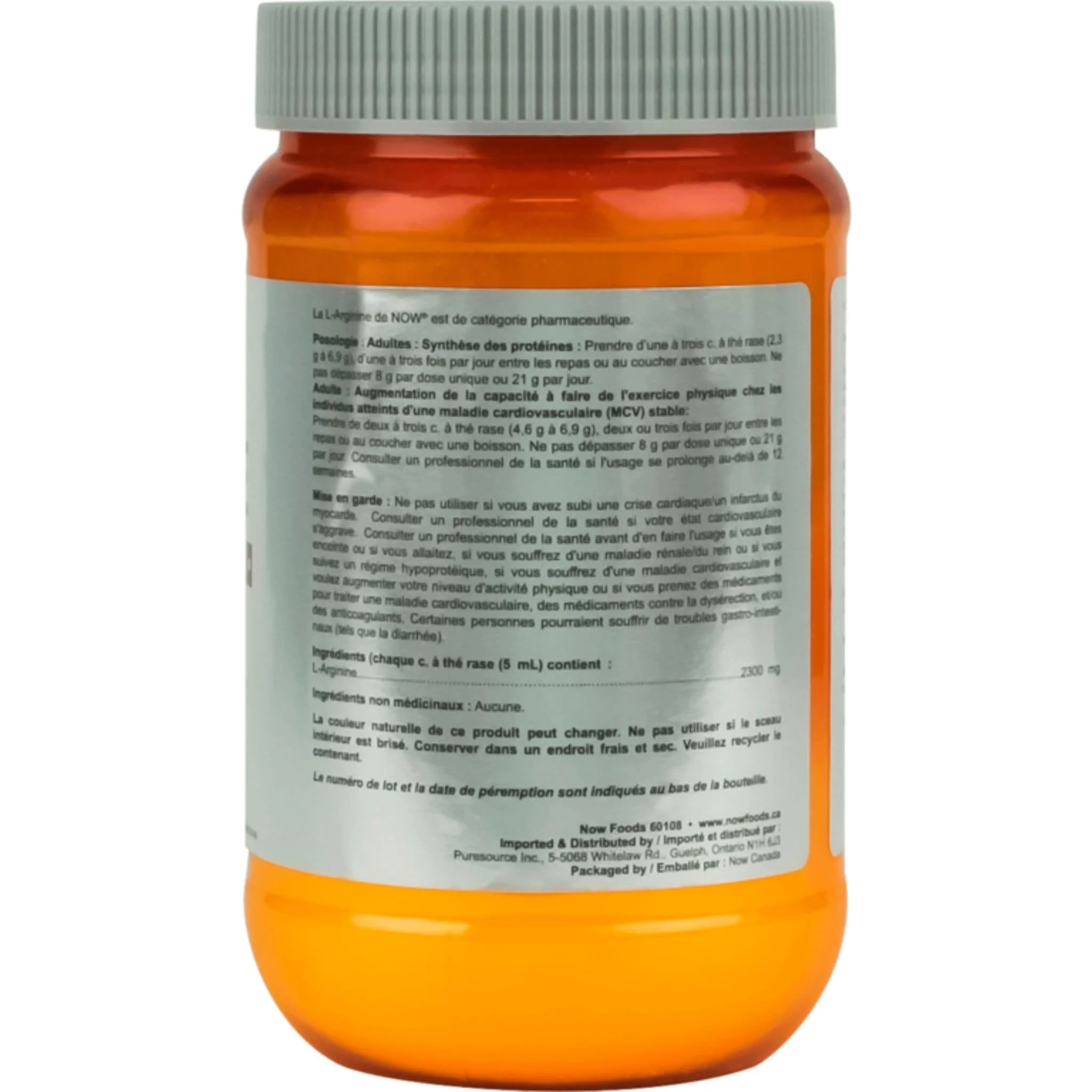 NOW L-Arginine Pure Powder, 454g - Image 3
