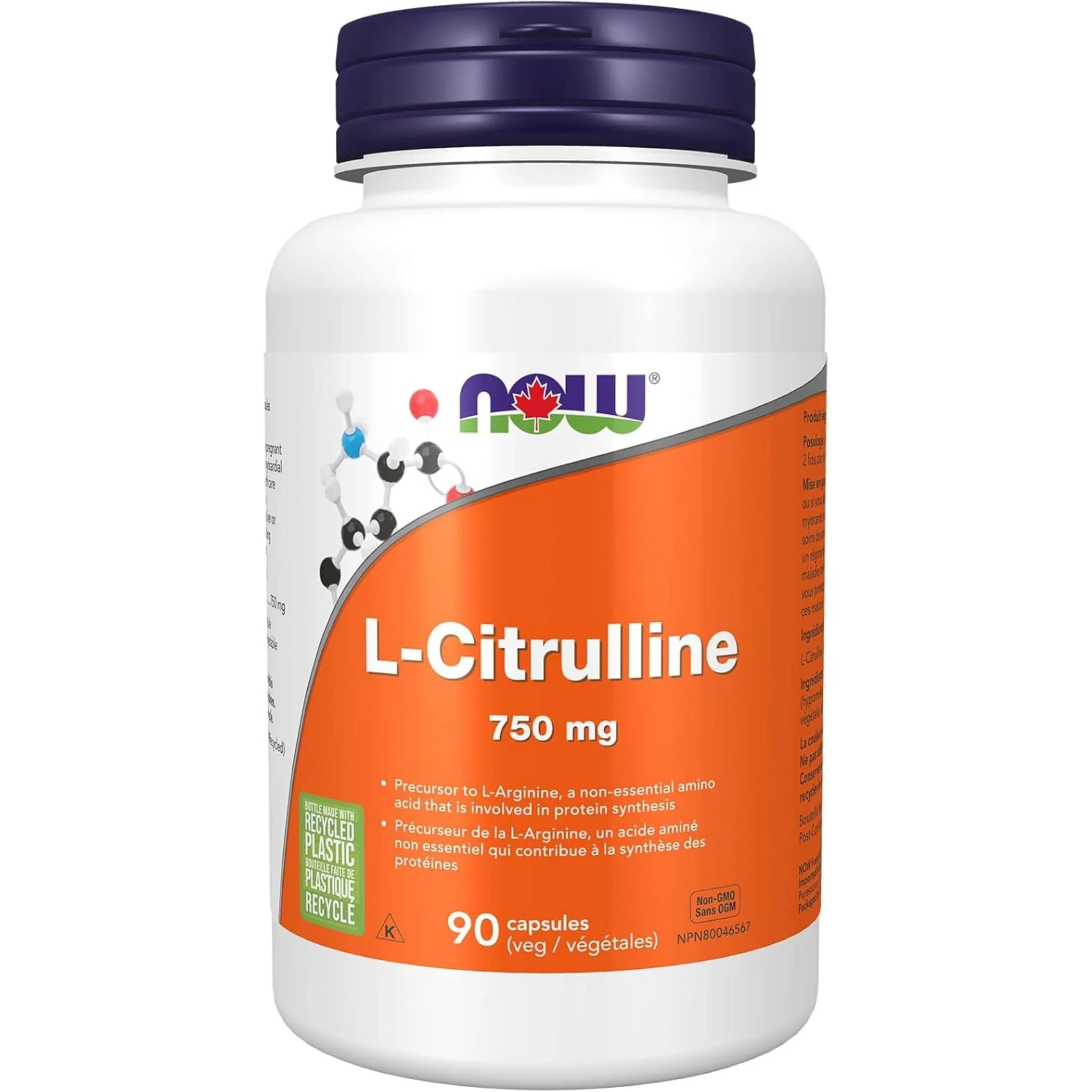 NOW L-Citrulline 750mg, 90 Vegetable Capsules