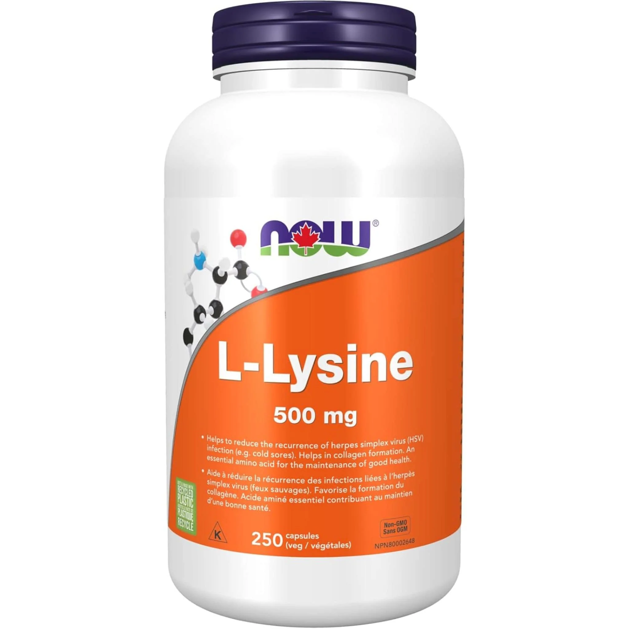NOW L-Lysine 500mg, Capsules - Image 5