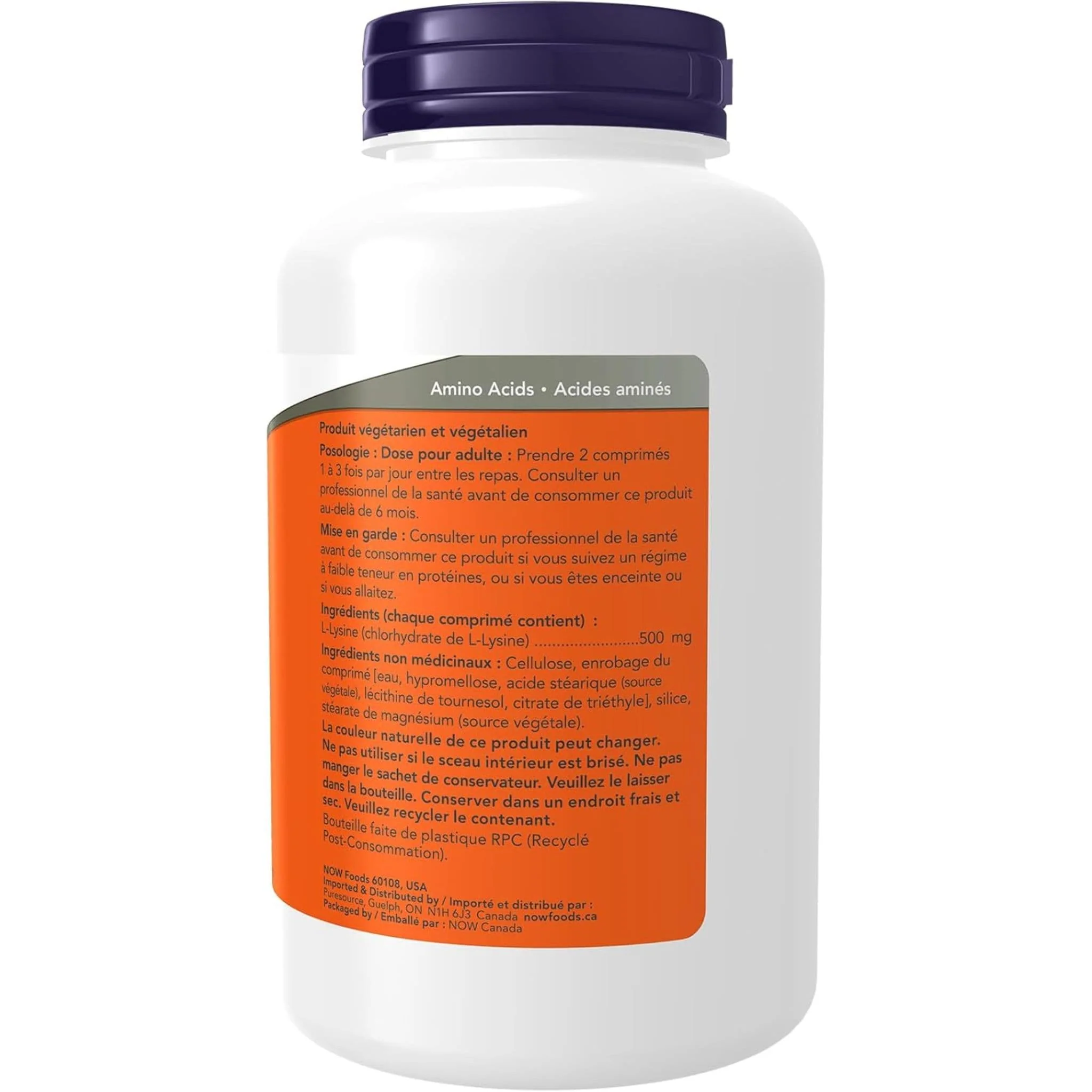 NOW L-Lysine, 500mg, Tablets - Image 4