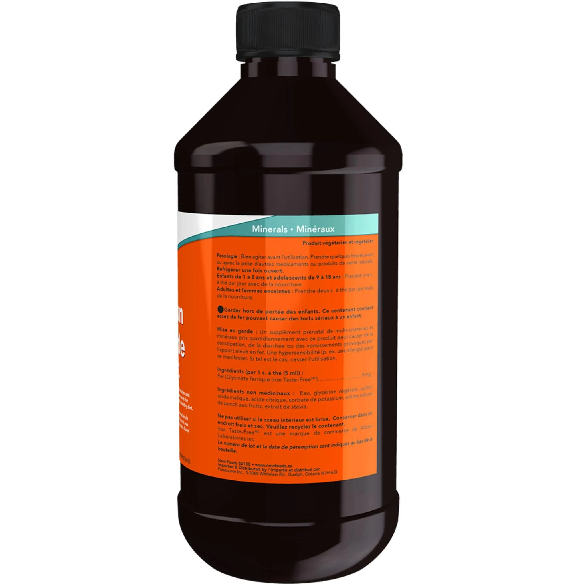 NOW Liquid Iron, Iron Taste Free Ferric Glycinate, 237mL - Image 4
