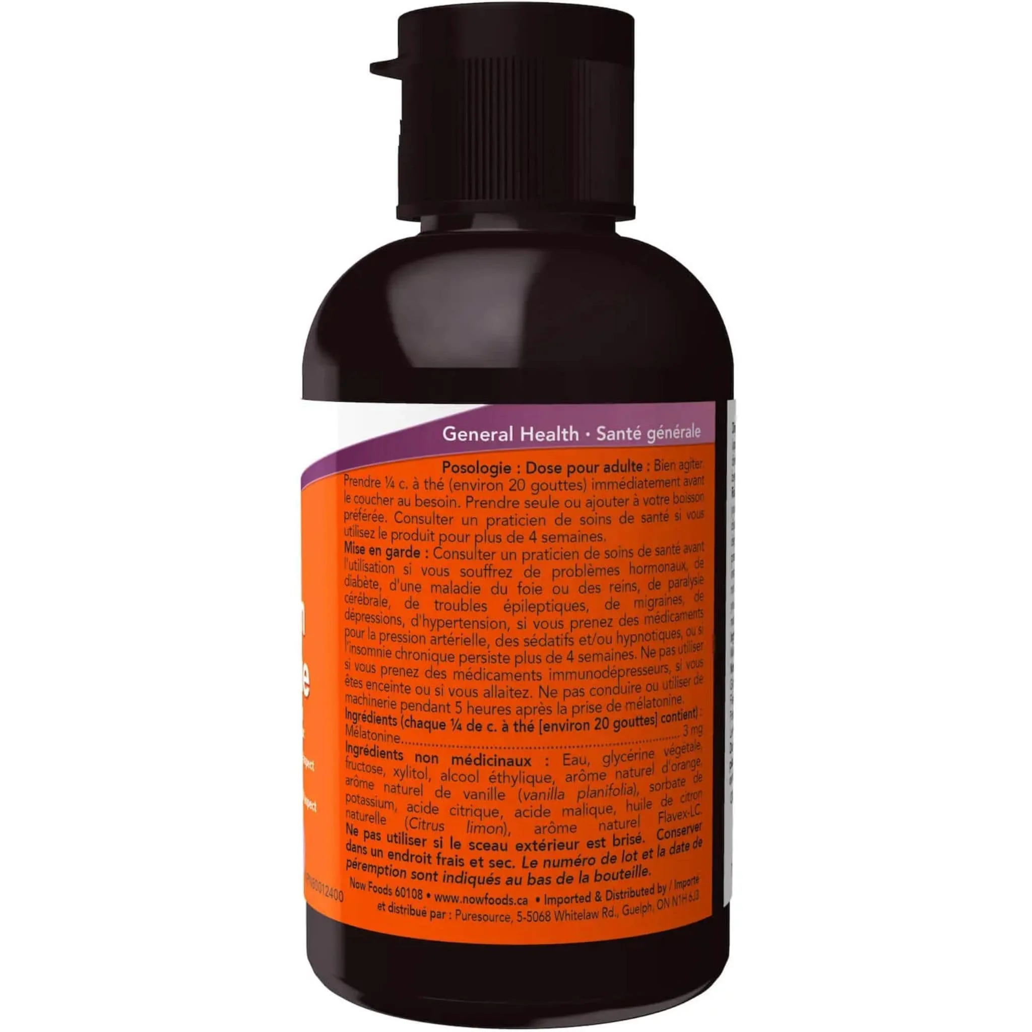 NOW Liquid Melatonin 3mg, 60ml - Image 4