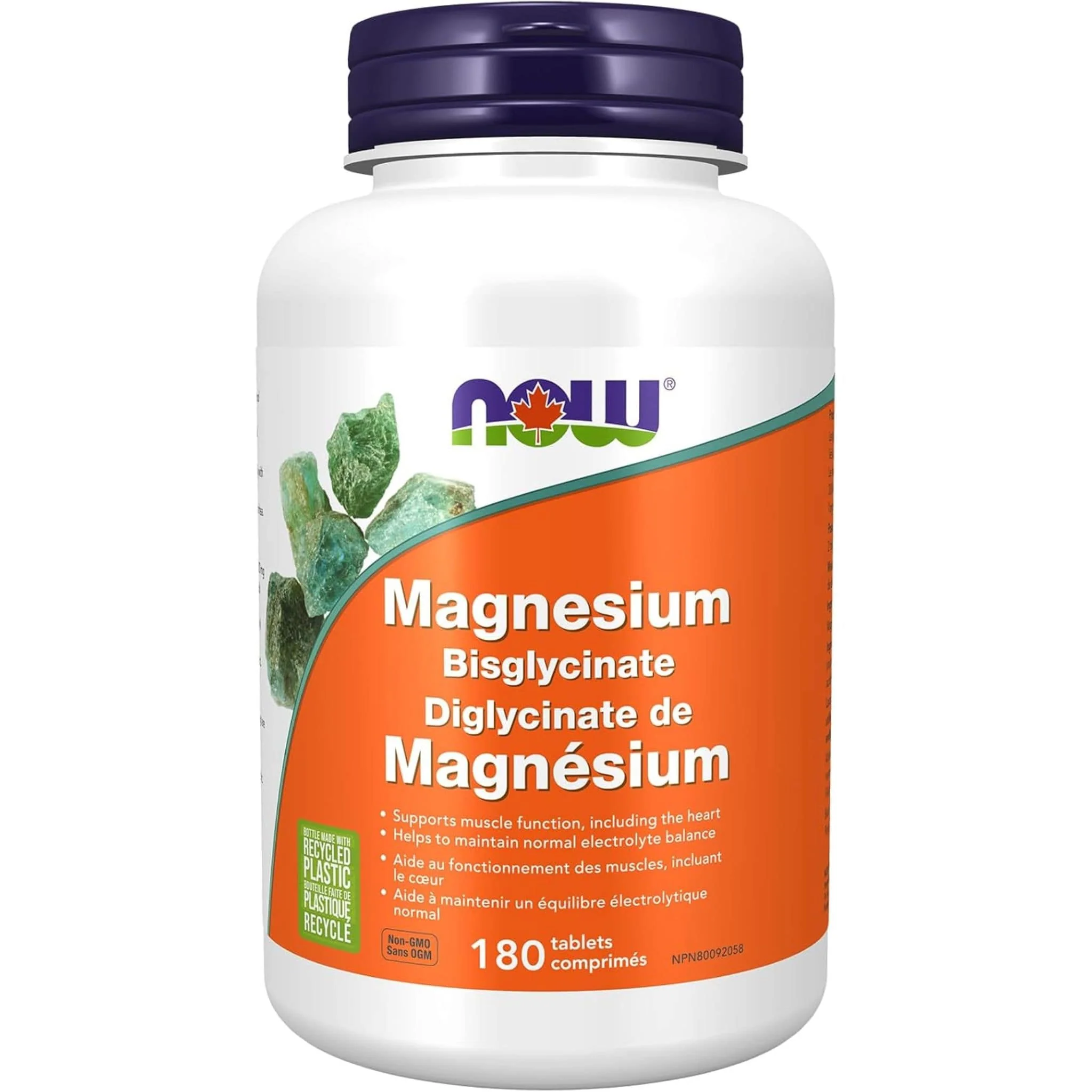 NOW Magnesium Bisglycinate 100mg, 100% Pure TRAACS Magnesium Bisglycinate, 180 Tablets