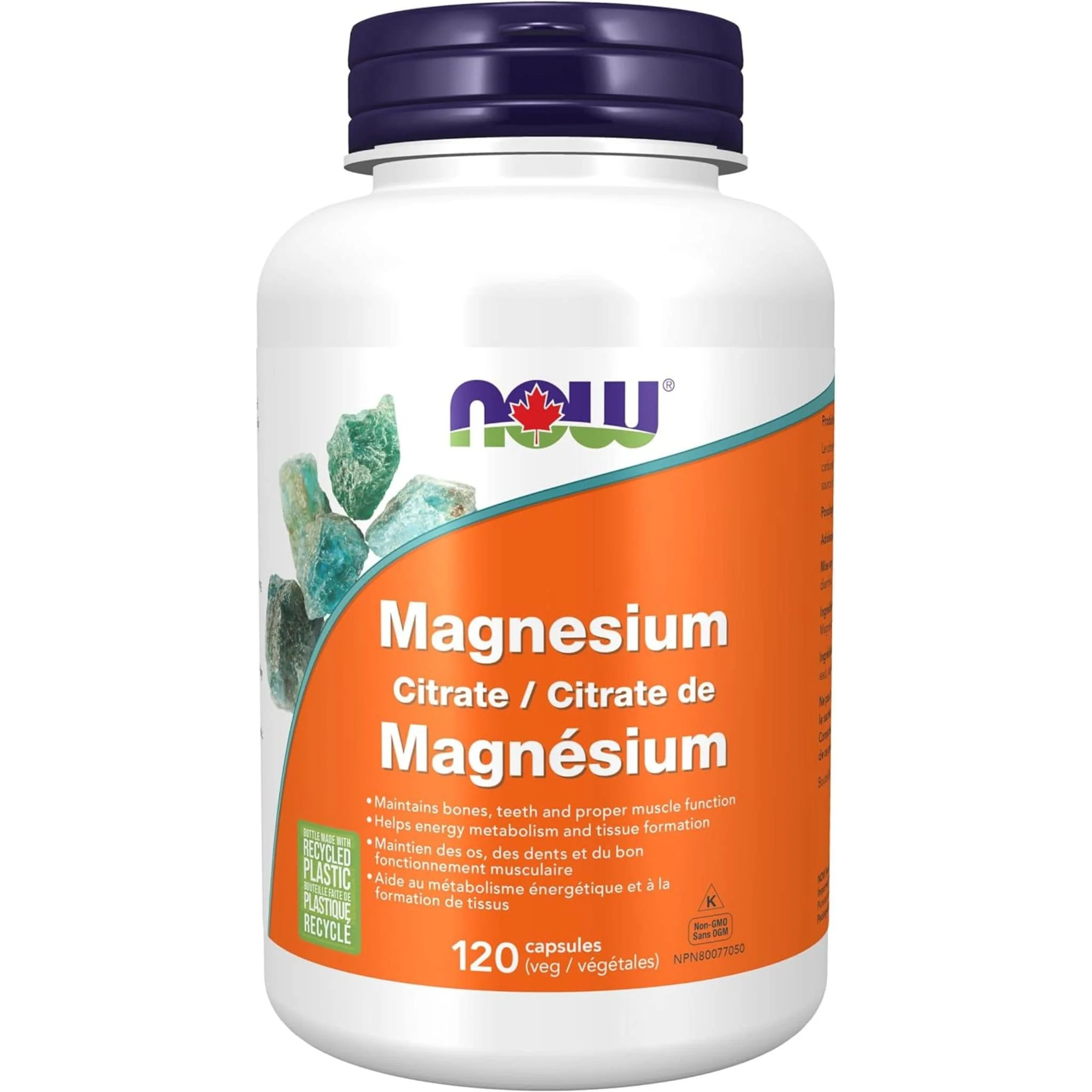 NOW Magnesium Citrate 133mg, 120 Vcaps - Image 2