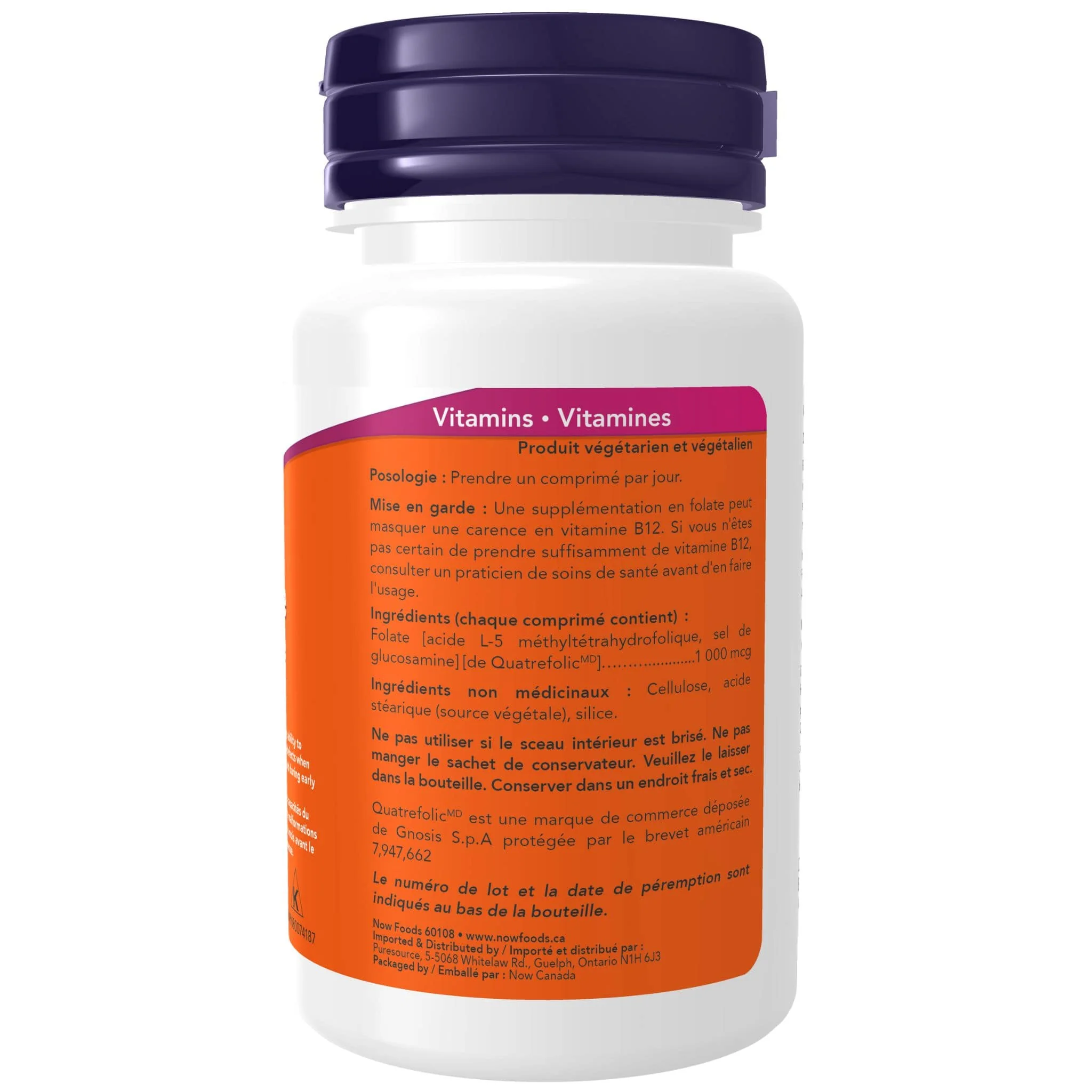 NOW Methyl Folate 1000mcg, 90 Tablets - Image 2