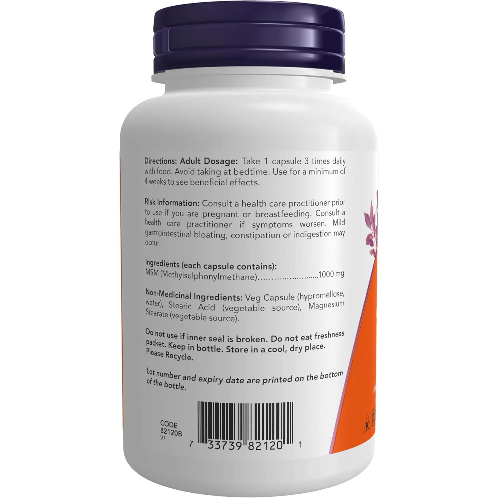 NOW MSM, 1000mg - Image 7