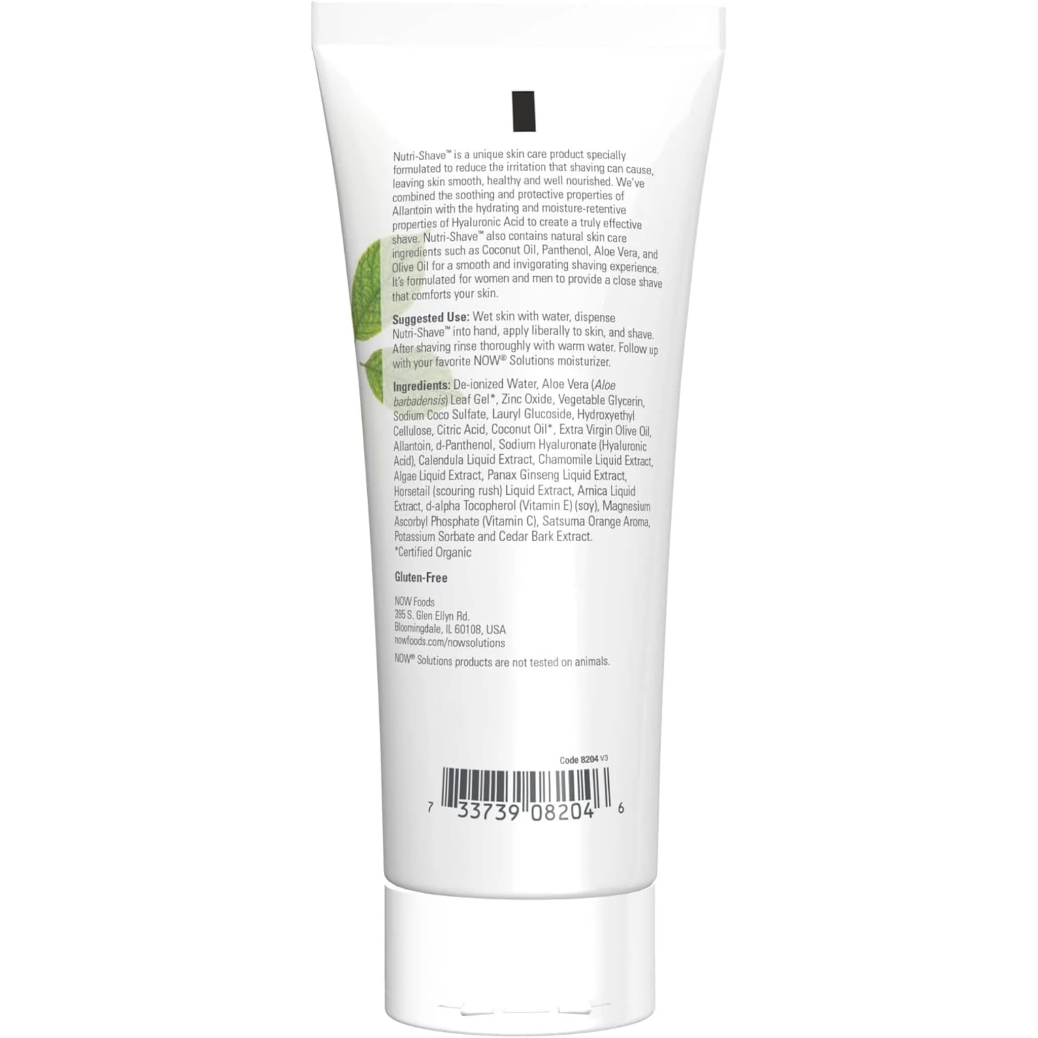 NOW Nutri-Shave Natural Shave Gel, 237ml - Image 2