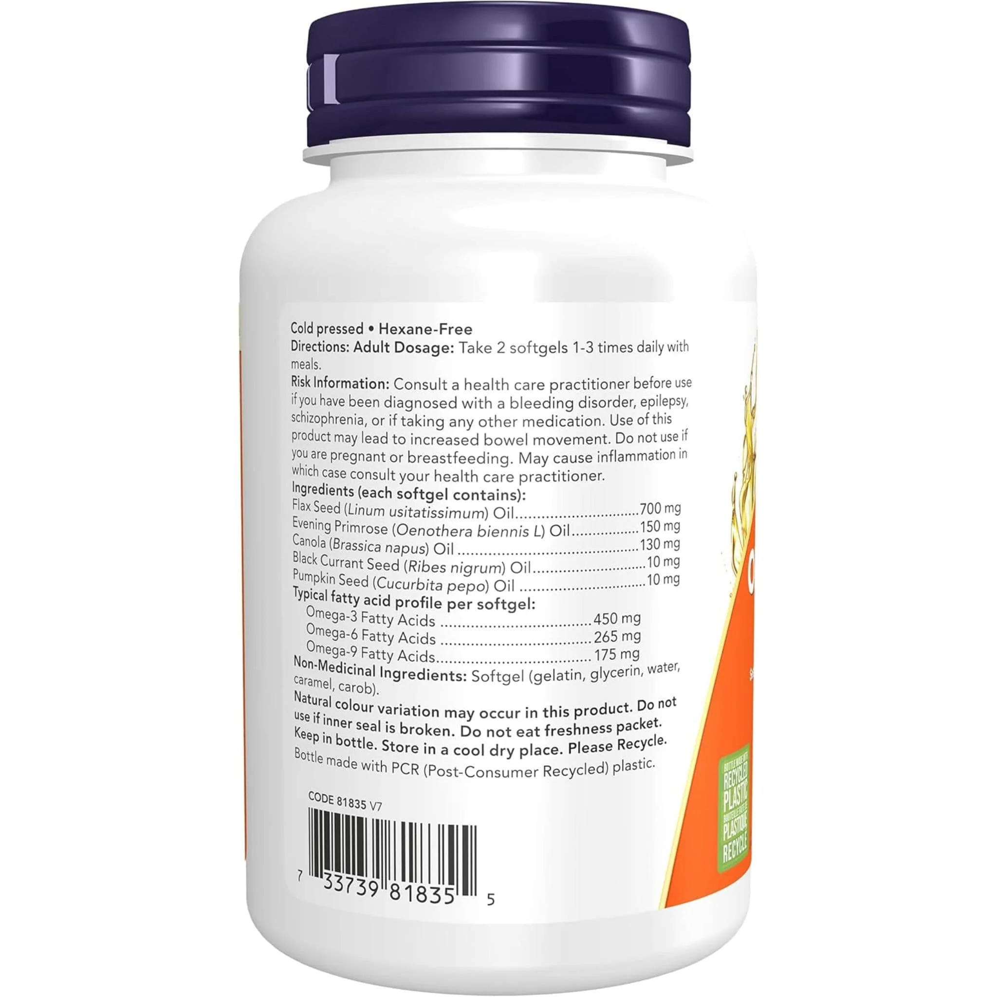 NOW Omega 3-6-9, 1000mg - Image 3