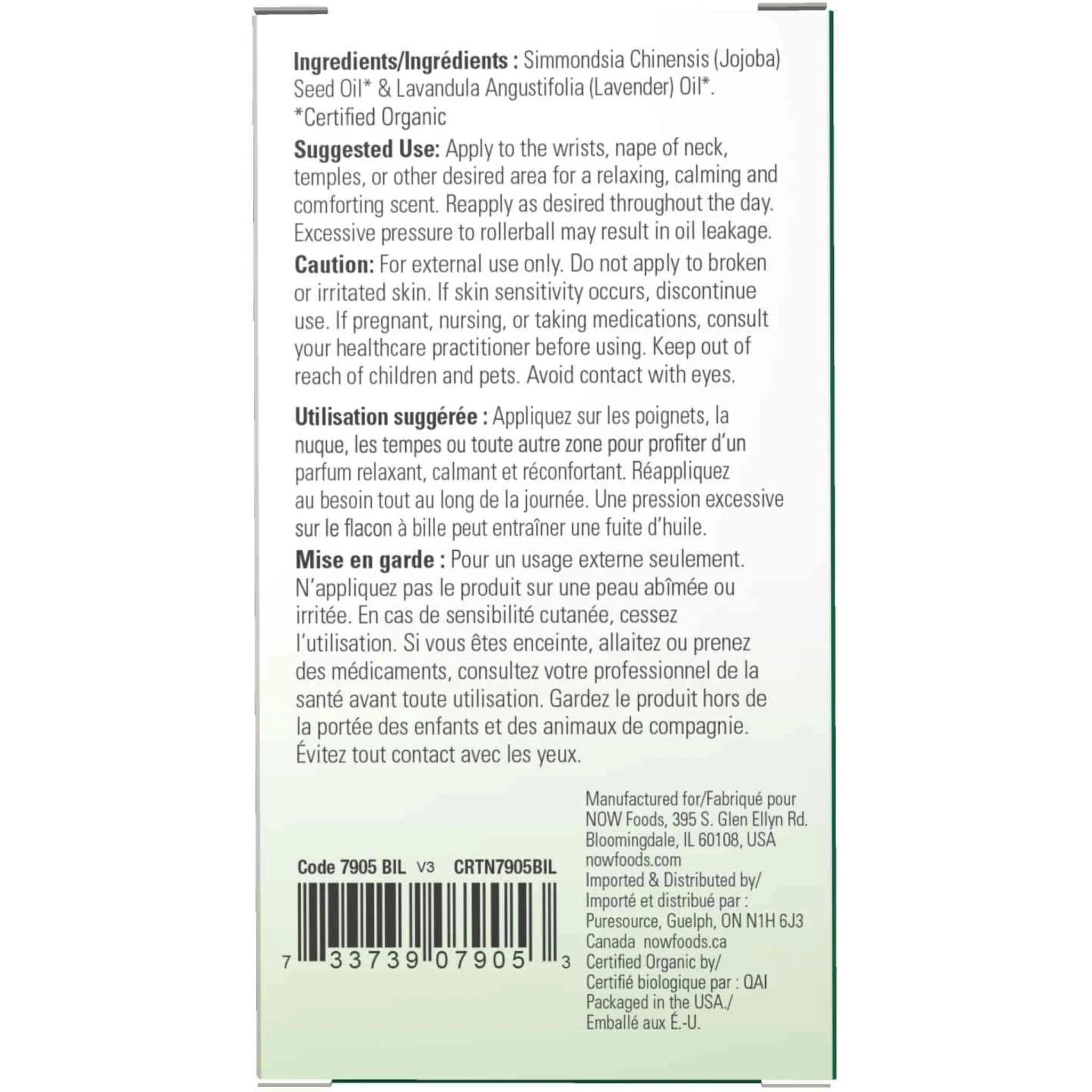 NOW Organic Lavender Essential Oil Roll-On, 10ml - Image 2