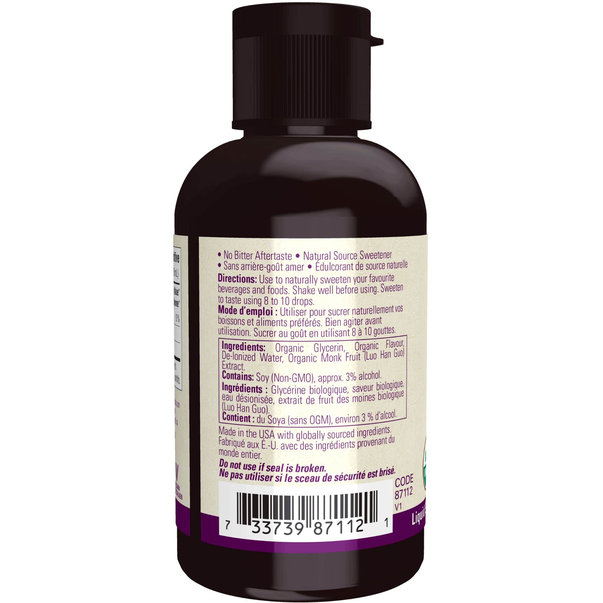 NOW Organic Monk Fruit Liquid Sweetener - Image 2