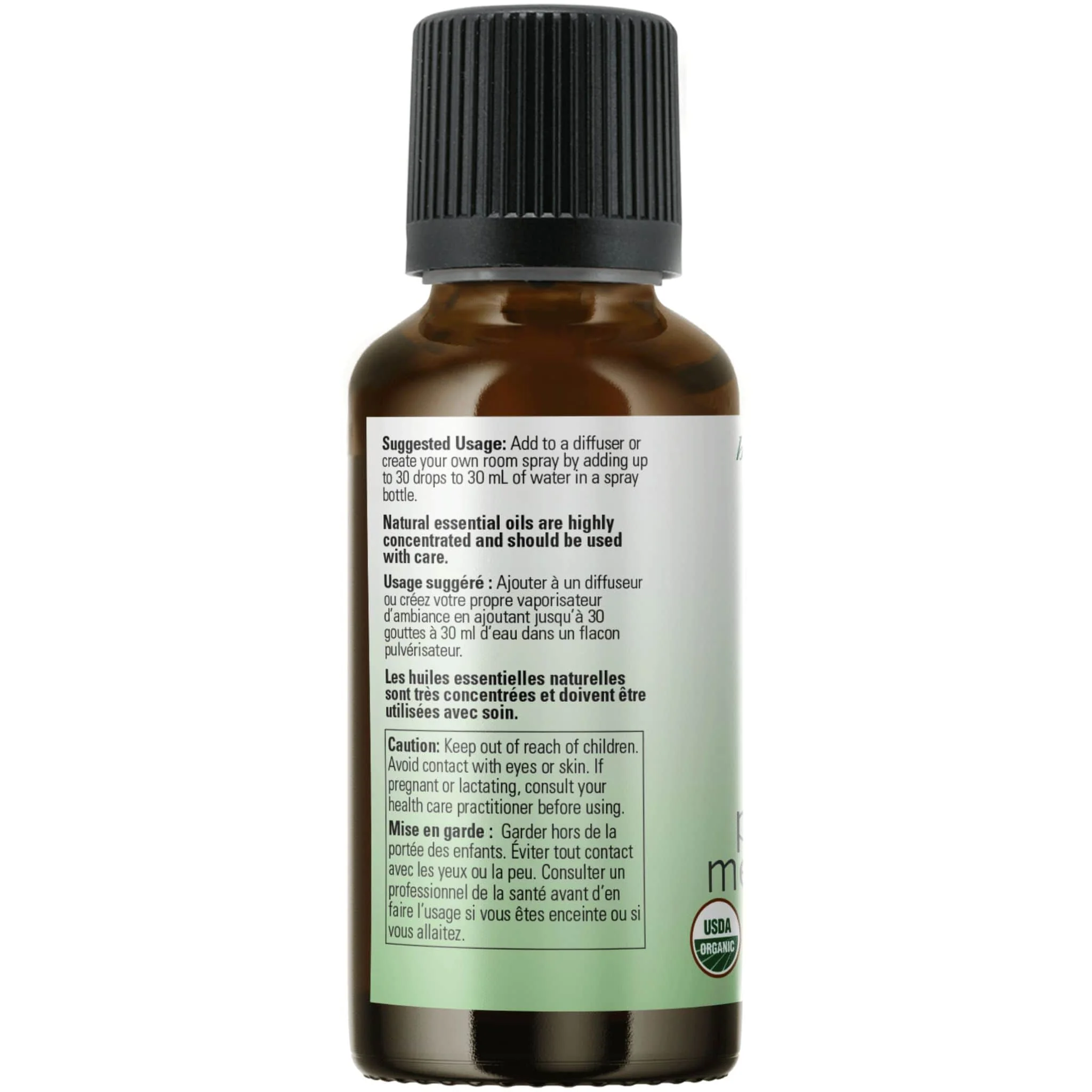 NOW Organic Peppermint Oil (Aromatherapy), 100% Pure, 30ml - Image 4
