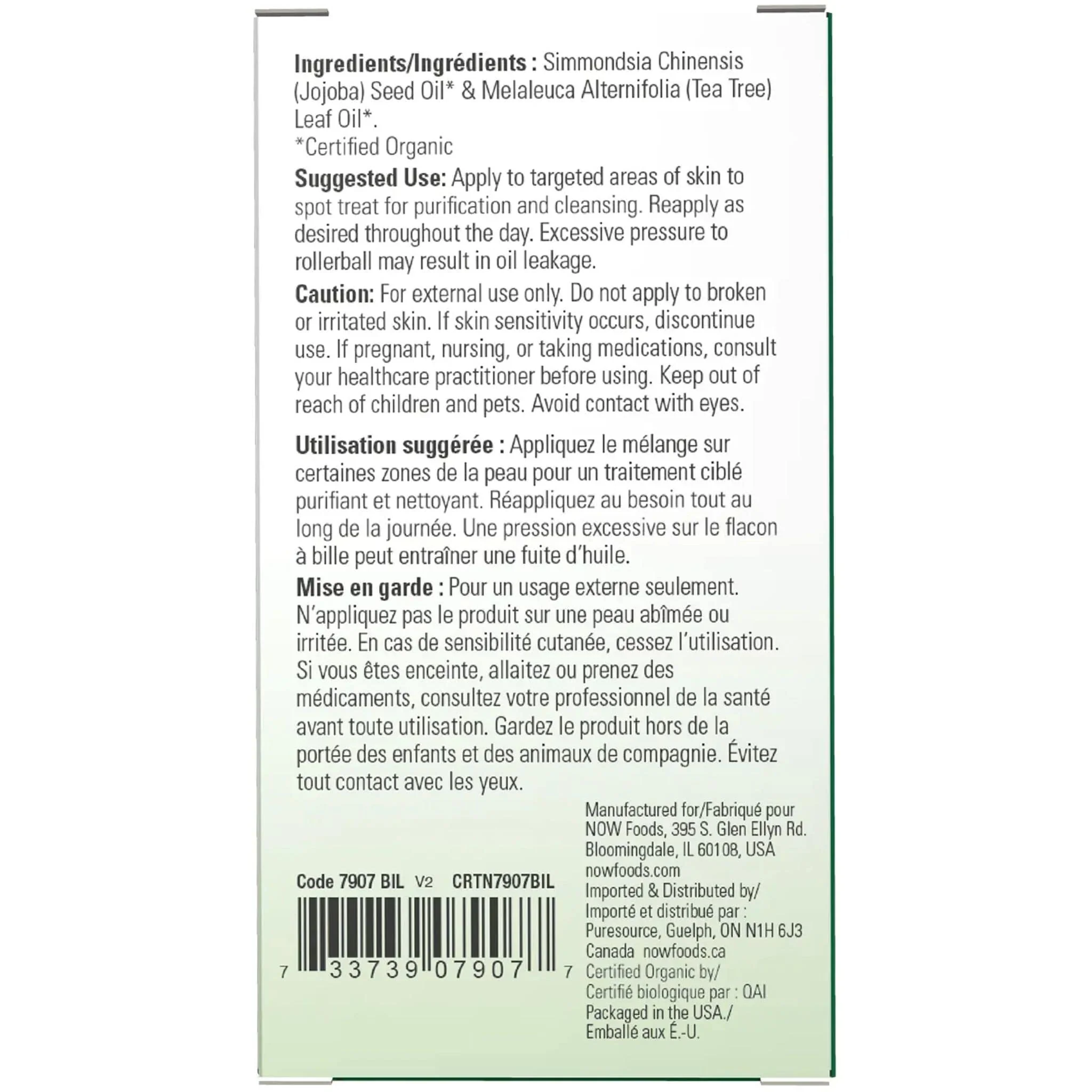 NOW Organic Tea Tree Essential Oil Roll-On, 10ml - Image 2