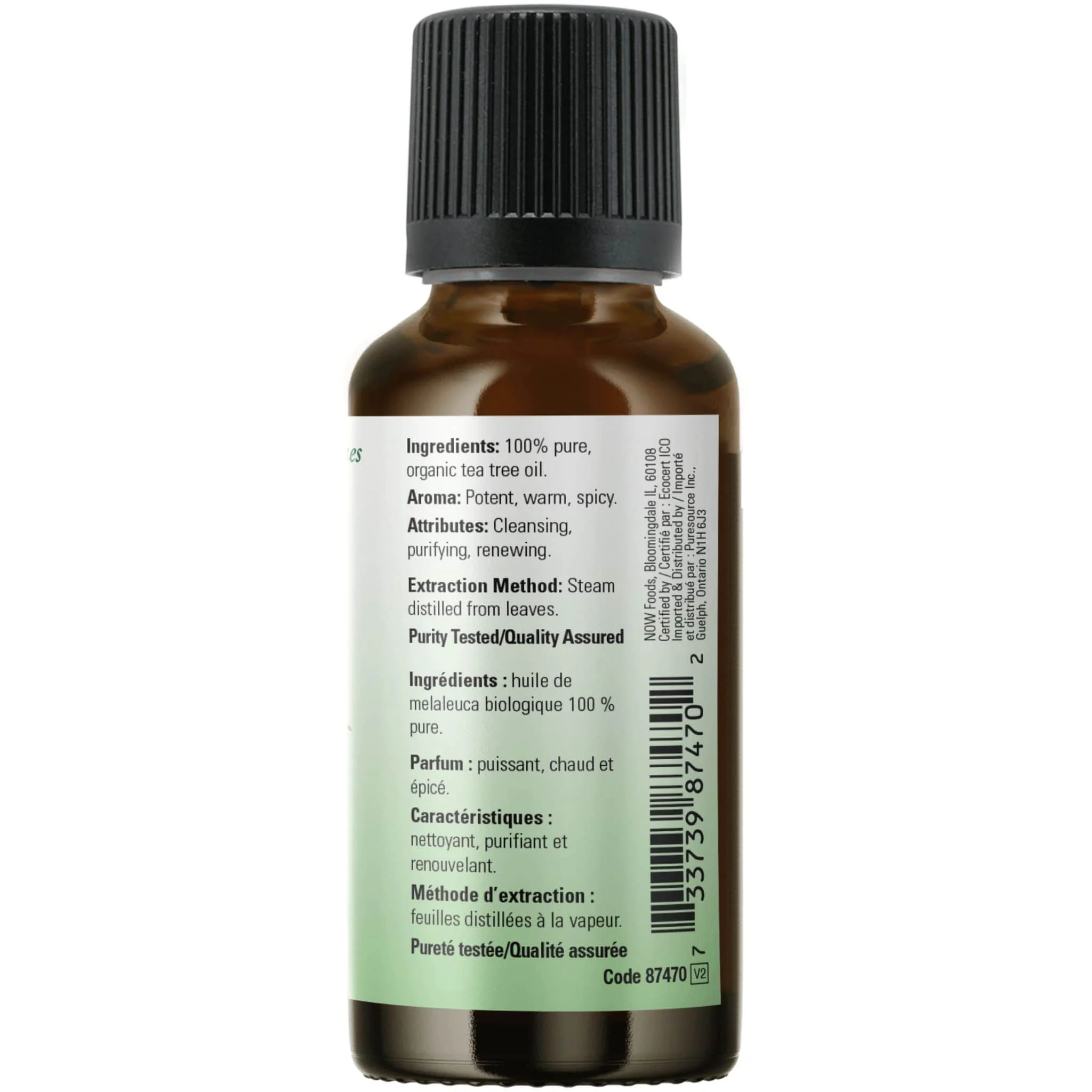 NOW Organic Tea Tree Oil (Aromatherapy), 100% Pure, 30ml - Image 4