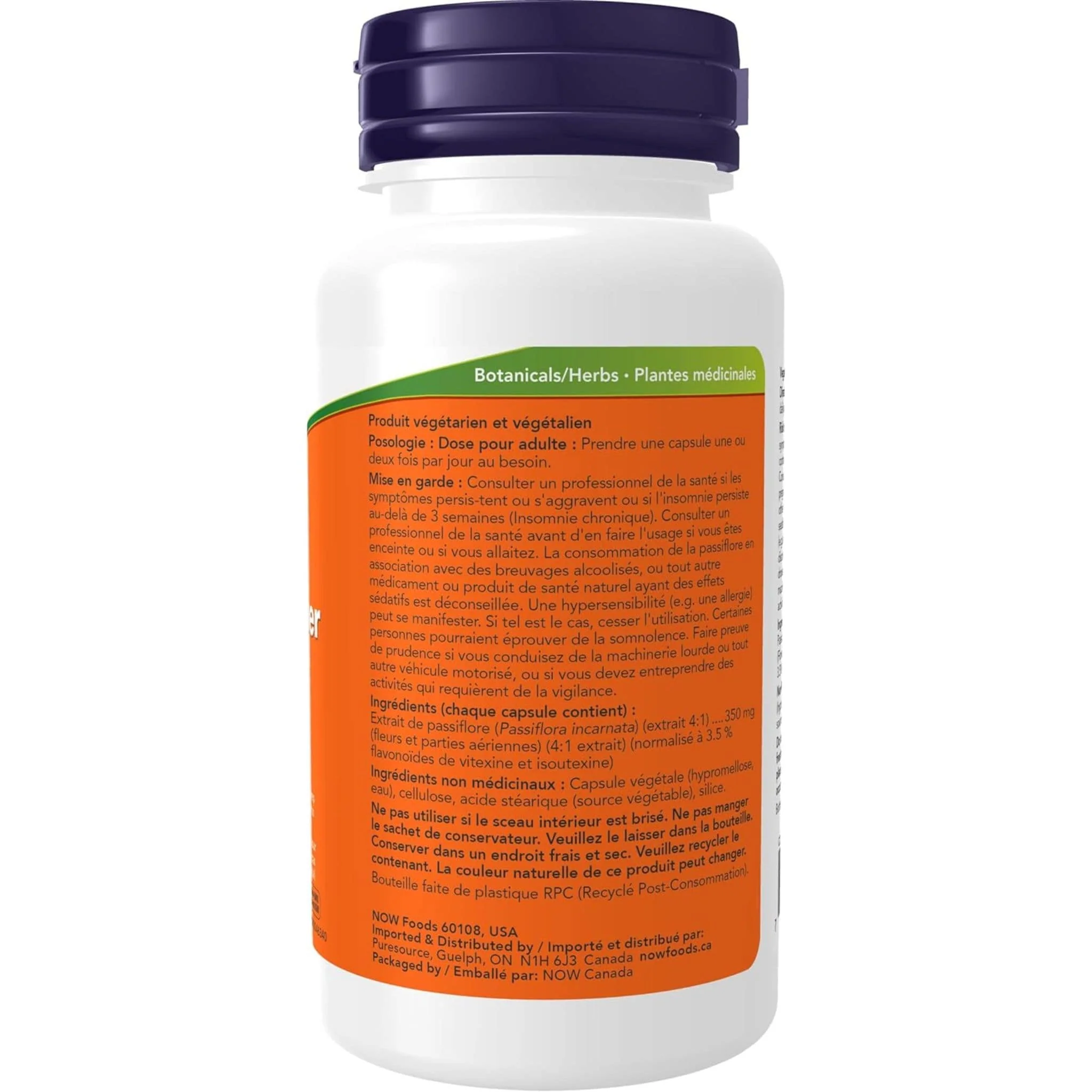 NOW Passion Flower Extract 350mg, 90 VCaps - Image 3
