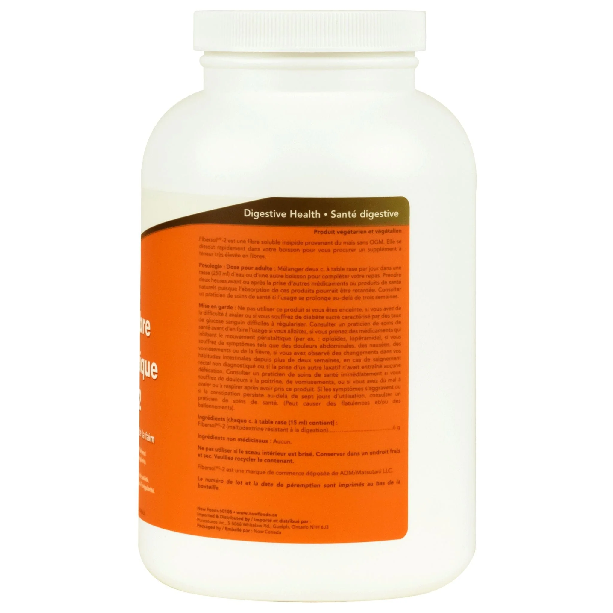 NOW Prebiotic Fibre with Fibersol-2 Hunger Management Powder, 340g - Image 2