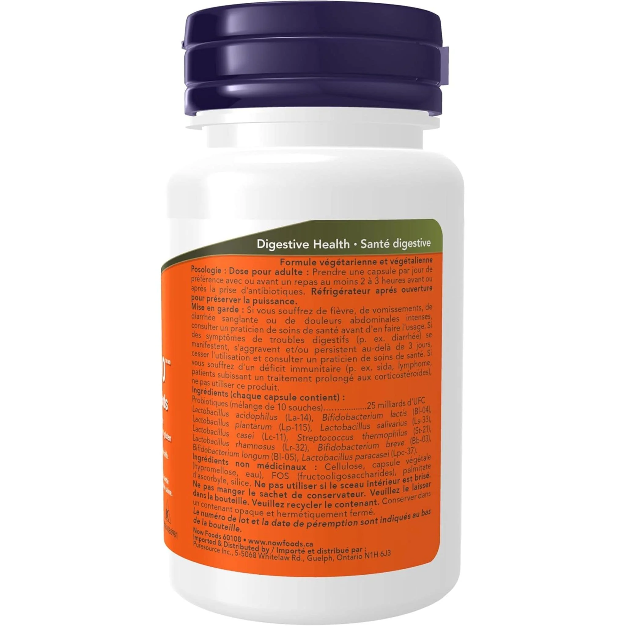 NOW Probiotic-10 (Dairy Free), 25 Billion, 50 VCaps - Store in Fridge - Image 4