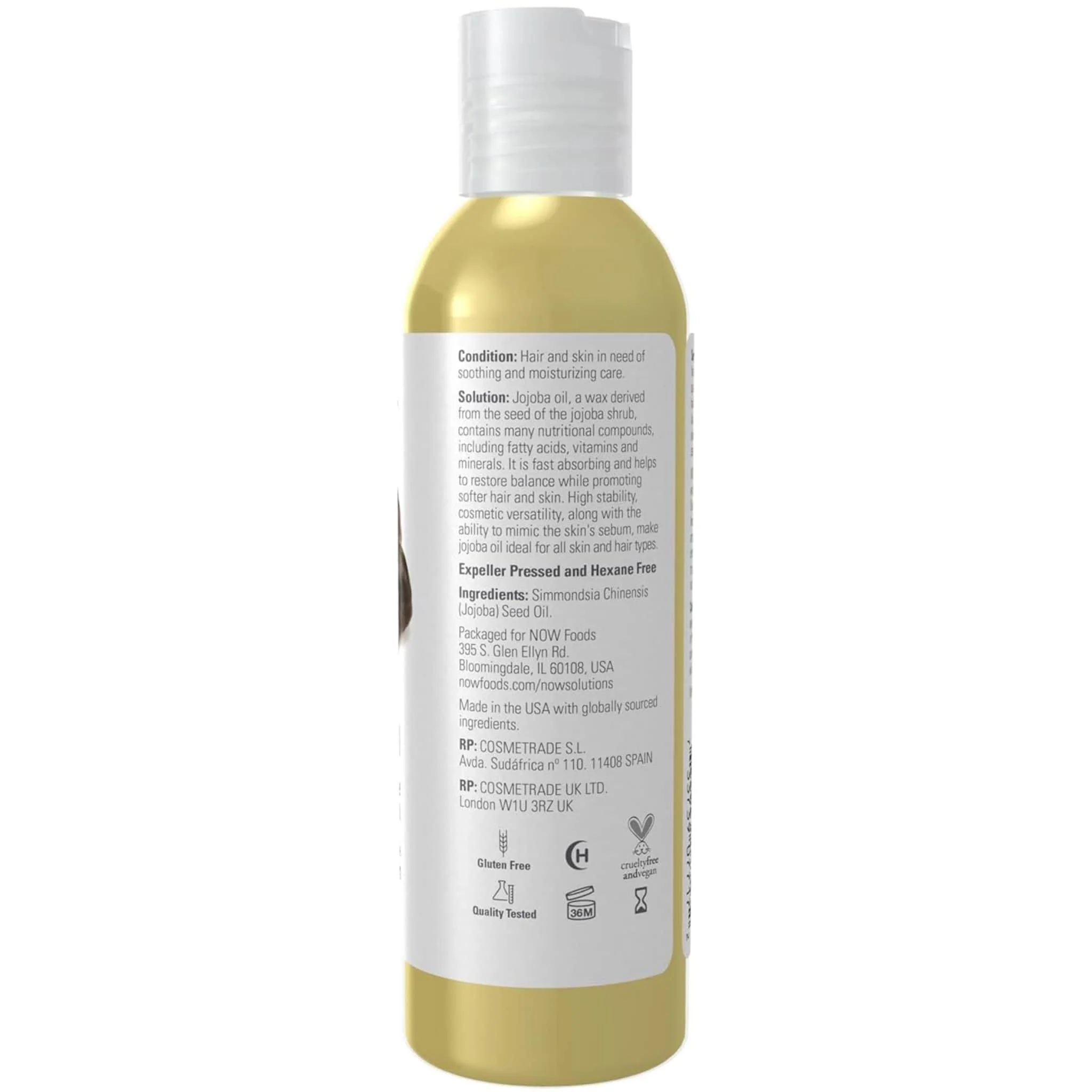 NOW Jojoba Oil, 100% Pure Moisturizing Oil - Image 3