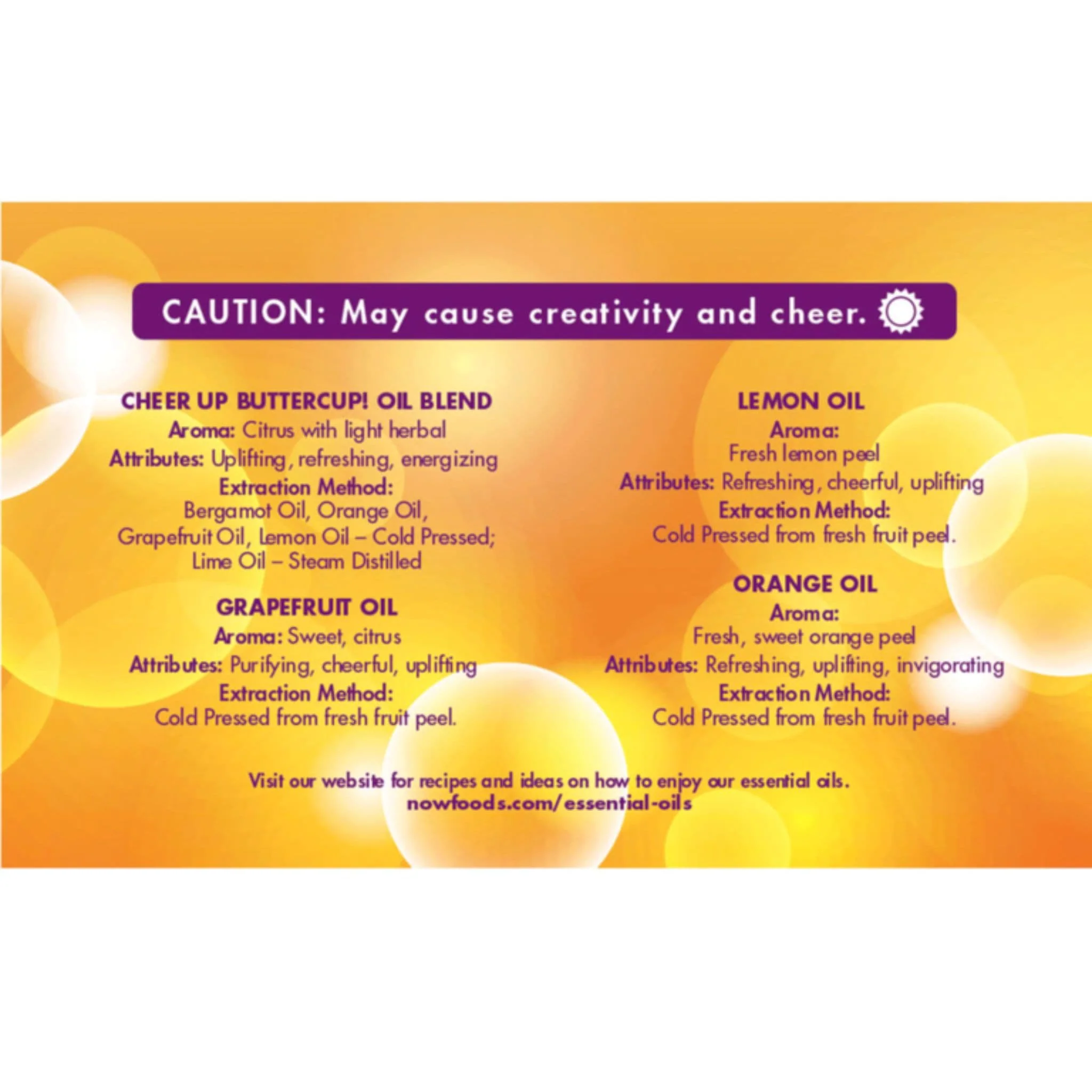 NOW Put Some Pep in Your Step Uplifting Essential Oils (Orange, Lemon, Grapefruit & Cheer Up Buttercup Blend), 4 x 10ml Bottles - Image 2