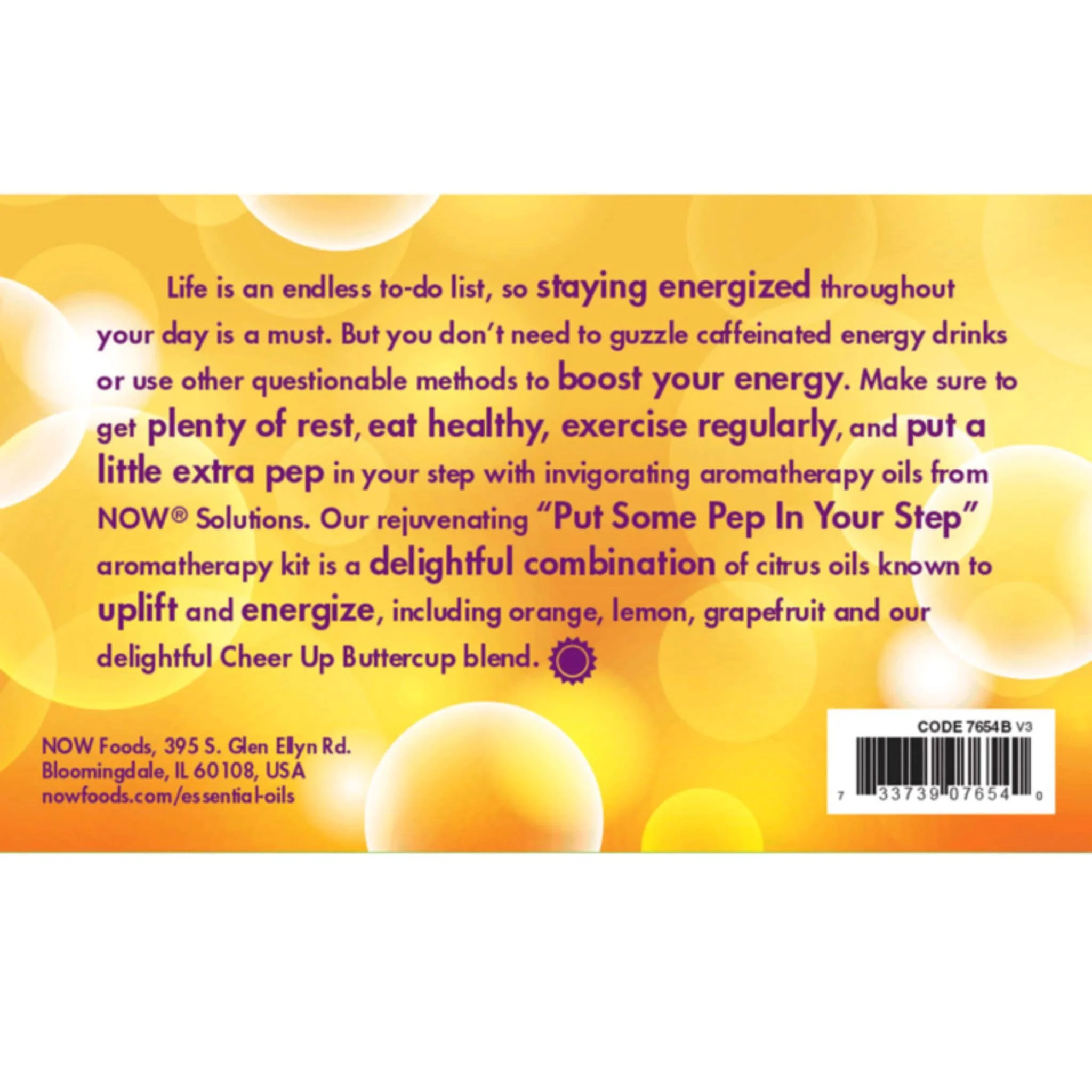 NOW Put Some Pep in Your Step Uplifting Essential Oils (Orange, Lemon, Grapefruit & Cheer Up Buttercup Blend), 4 x 10ml Bottles - Image 3
